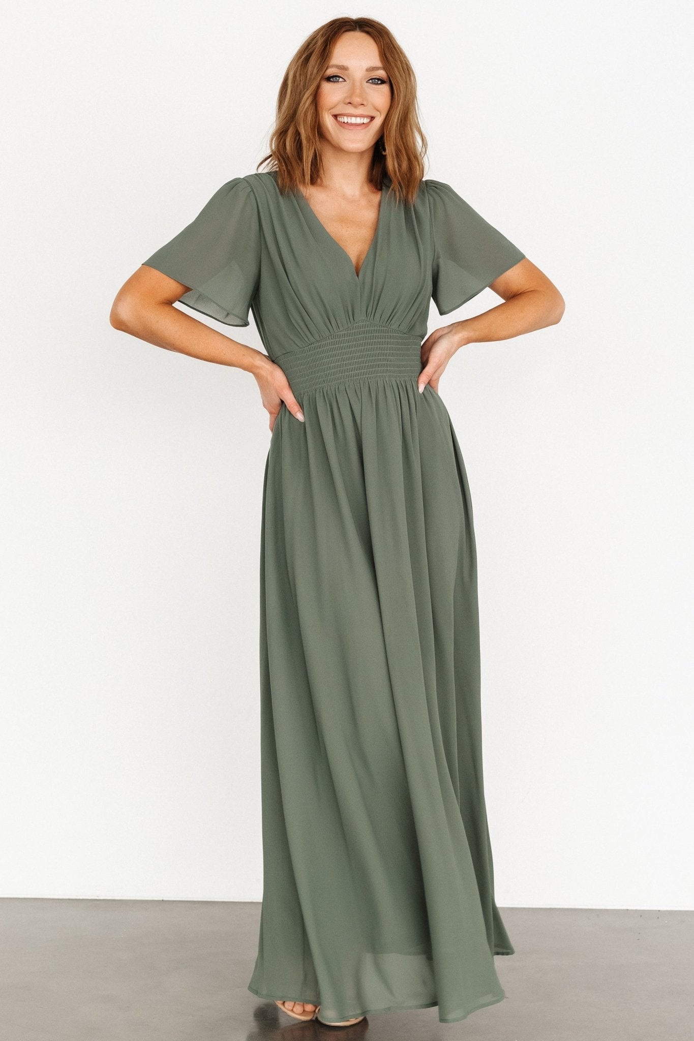 Birdie Maxi Dress | Dark Sage Outlet Exclusive