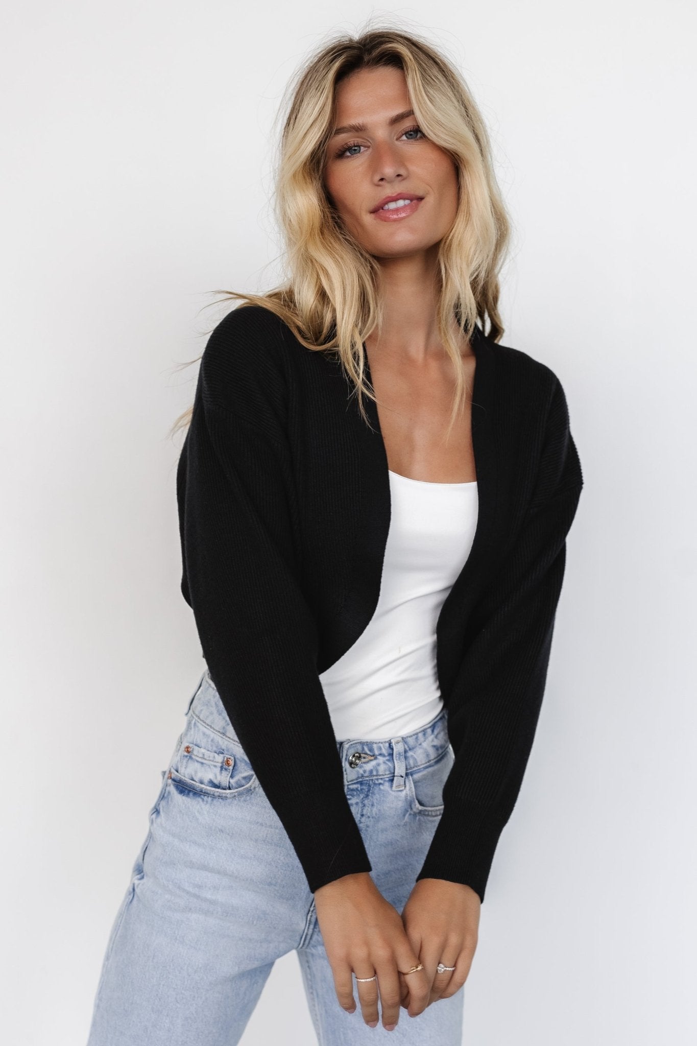 Cecil Open Cardigan | Black Pay With Paypal Cheap Pice