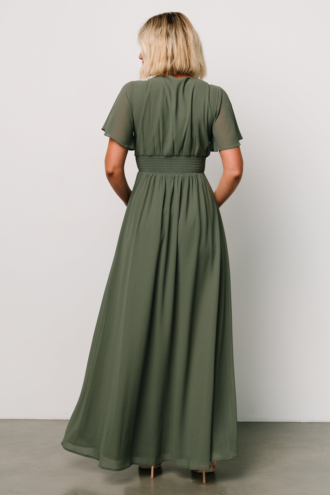 Ramona Maxi Dress | Dark Sage Outlet Purchase