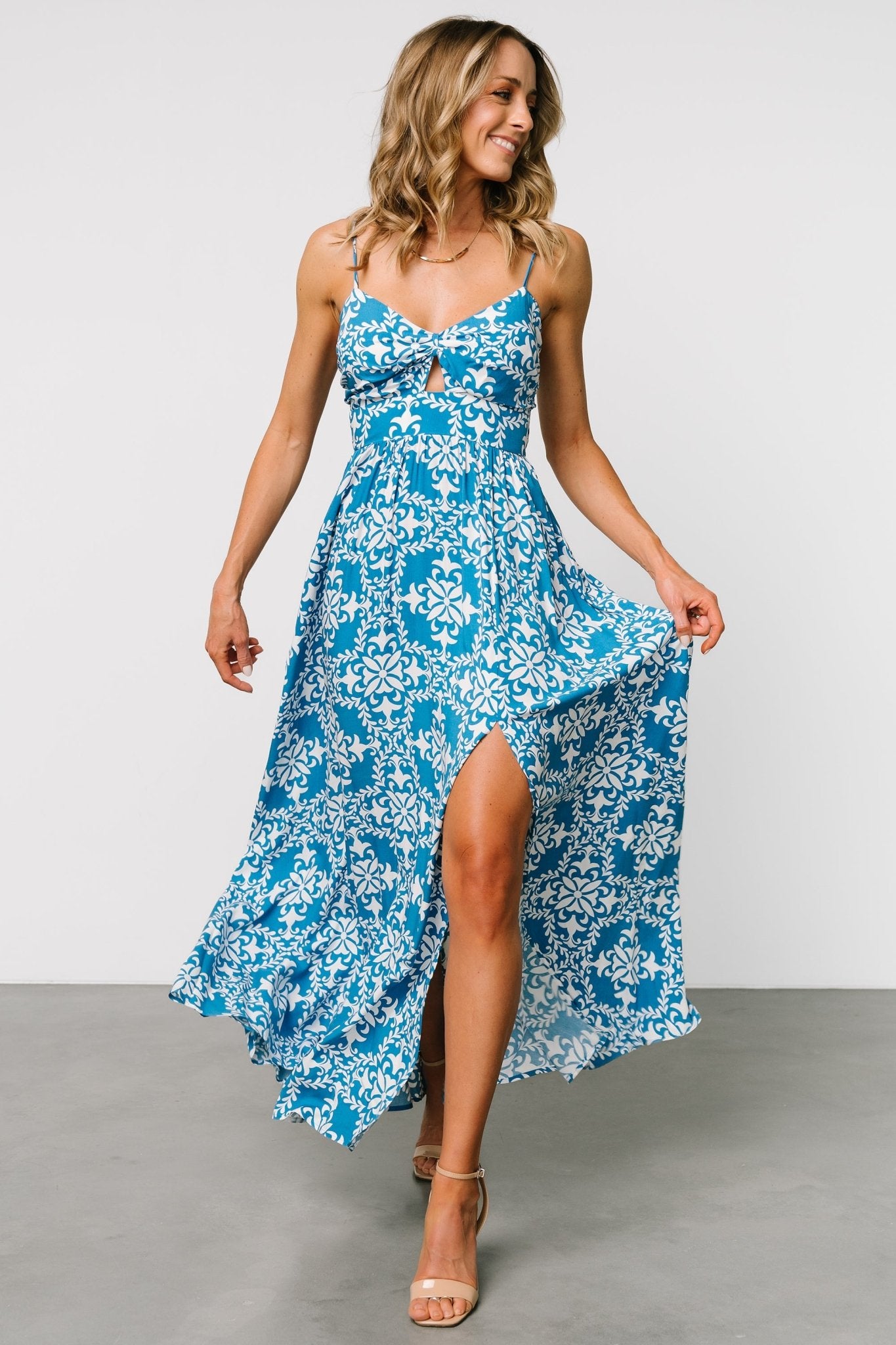 Kali Maxi Dress | Blue + White In China Online