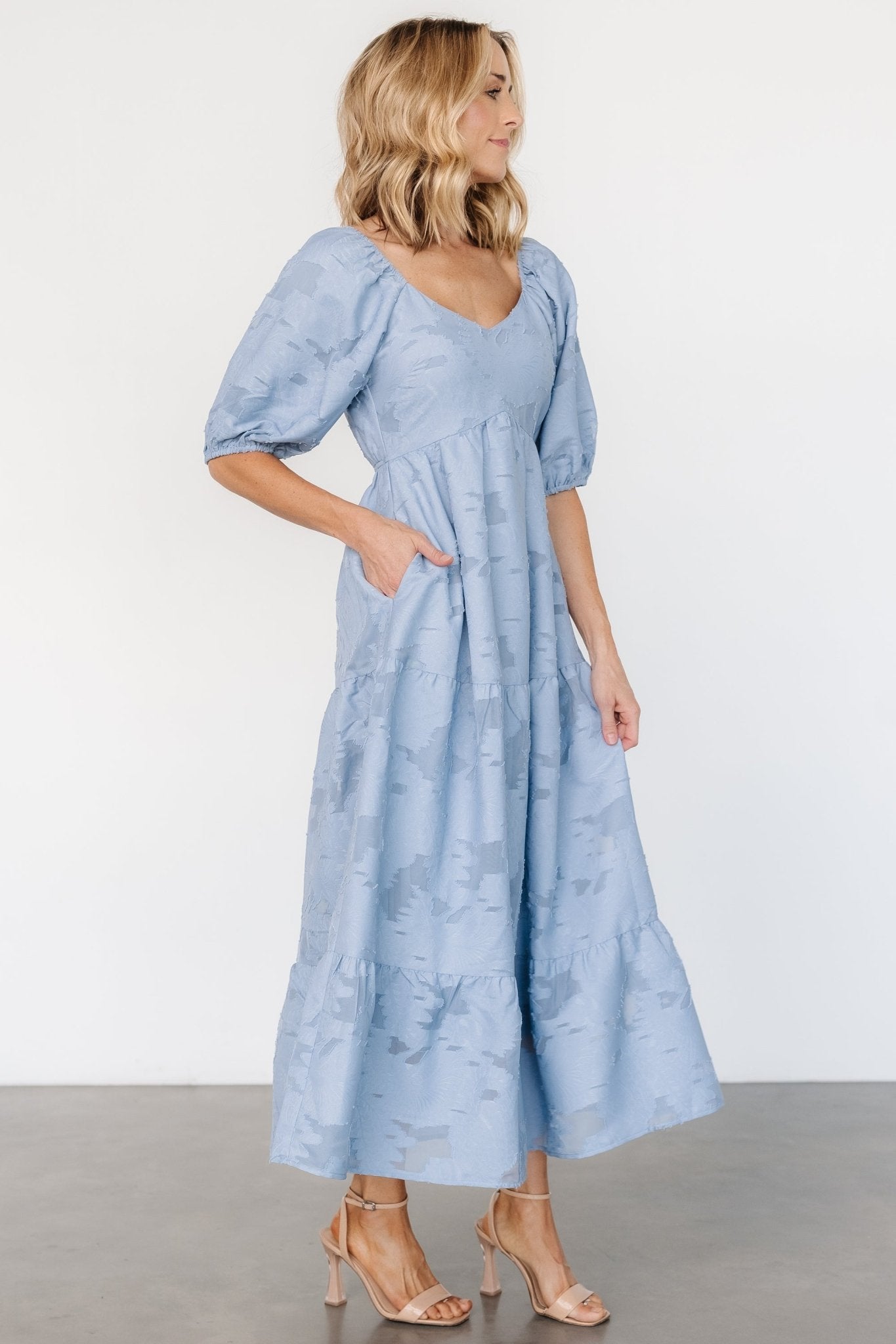 Hayward Dress | Dusty Blue Cheap Sale Buy