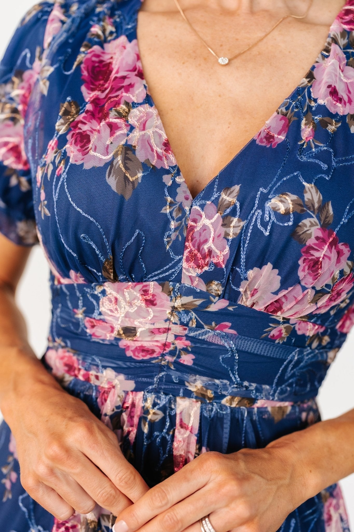 Ardley Maxi Dress | Navy + Pink Floral Cheap Sale