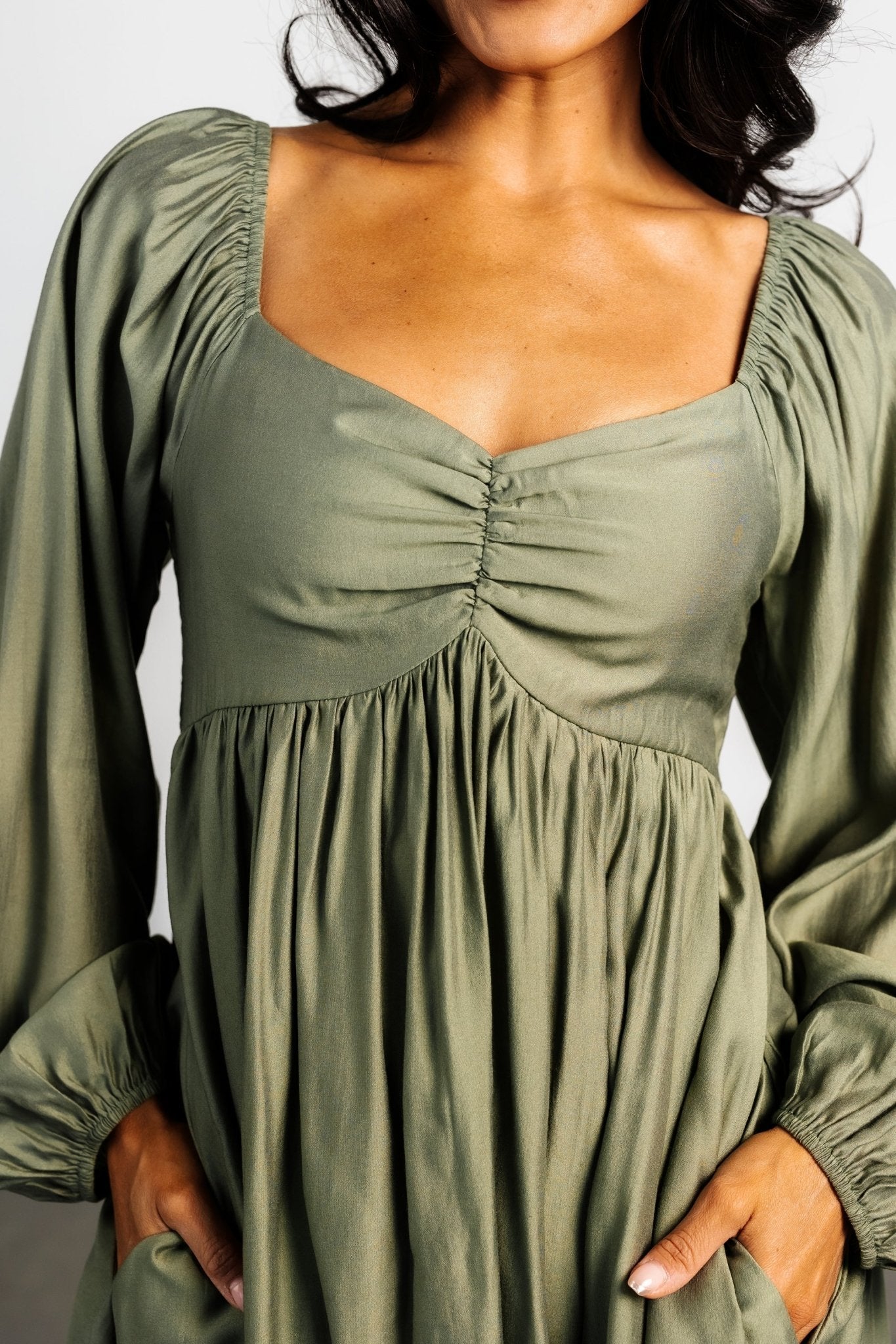 Brittany Long Sleeve Dress | Olive Pices Cheap Online