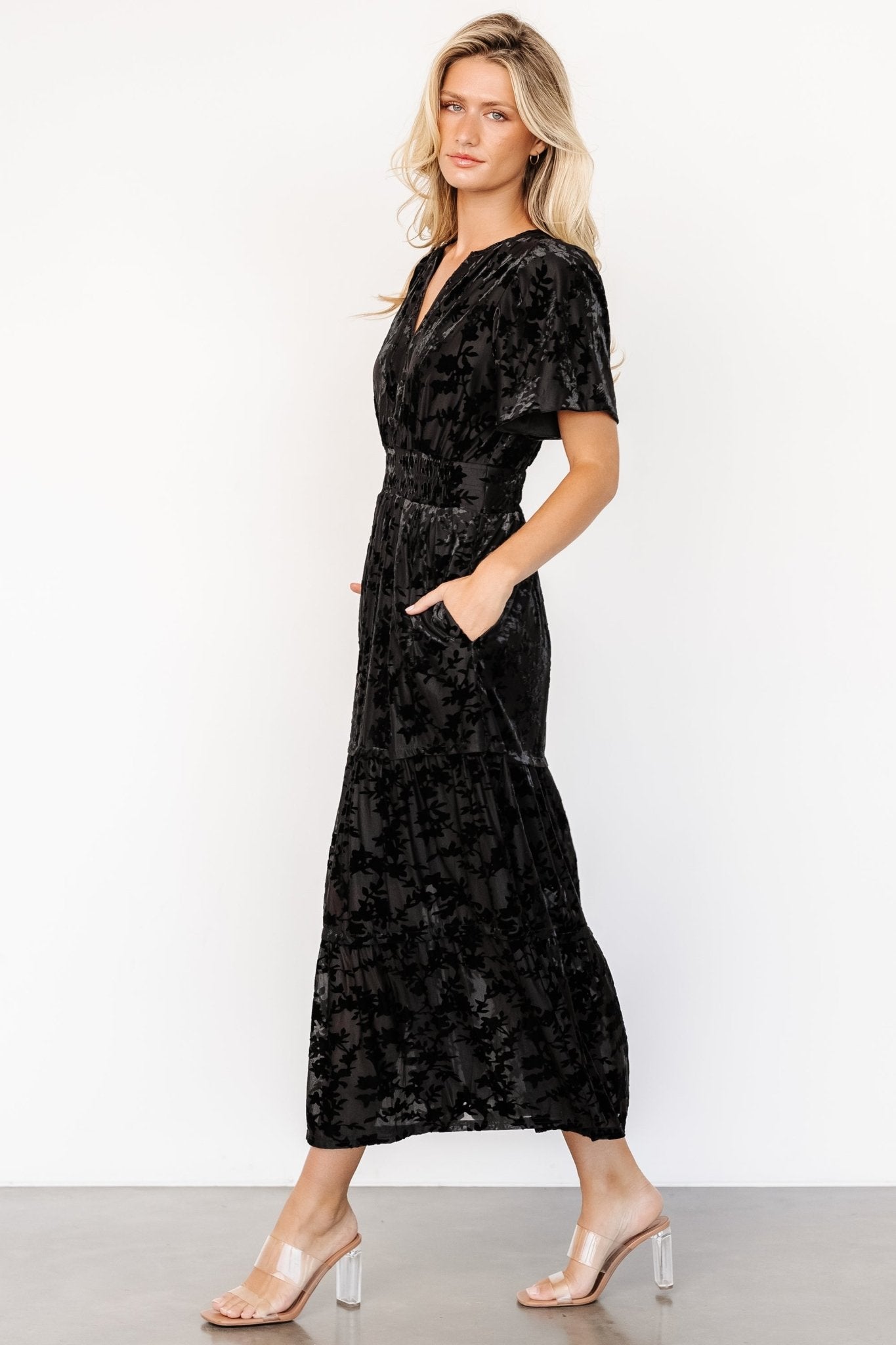 Bronwyn Velvet Dress | Black Cheap Sale Online