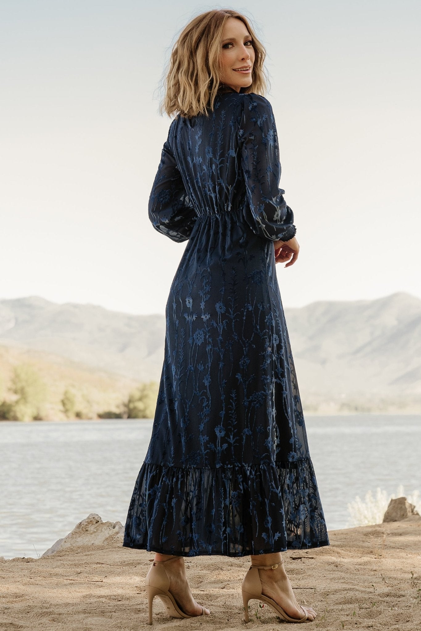 Penelope Velvet Maxi Dress | Midnight Blue 2025 New