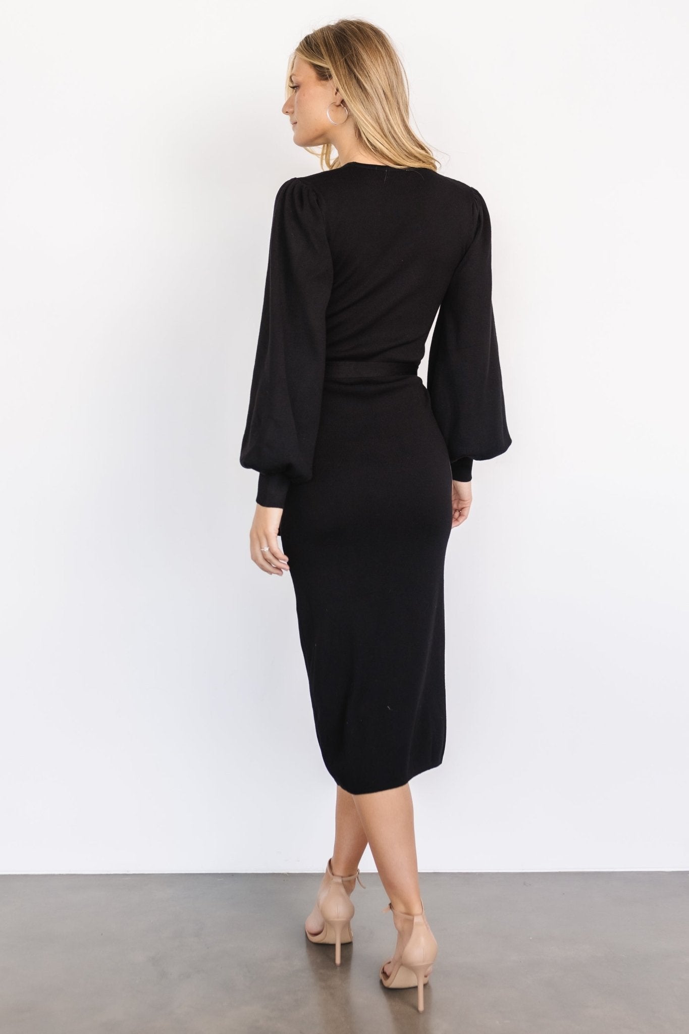 Soho Bubble Sleeve Sweater Dress | Black Wide Range Of Cheap Online