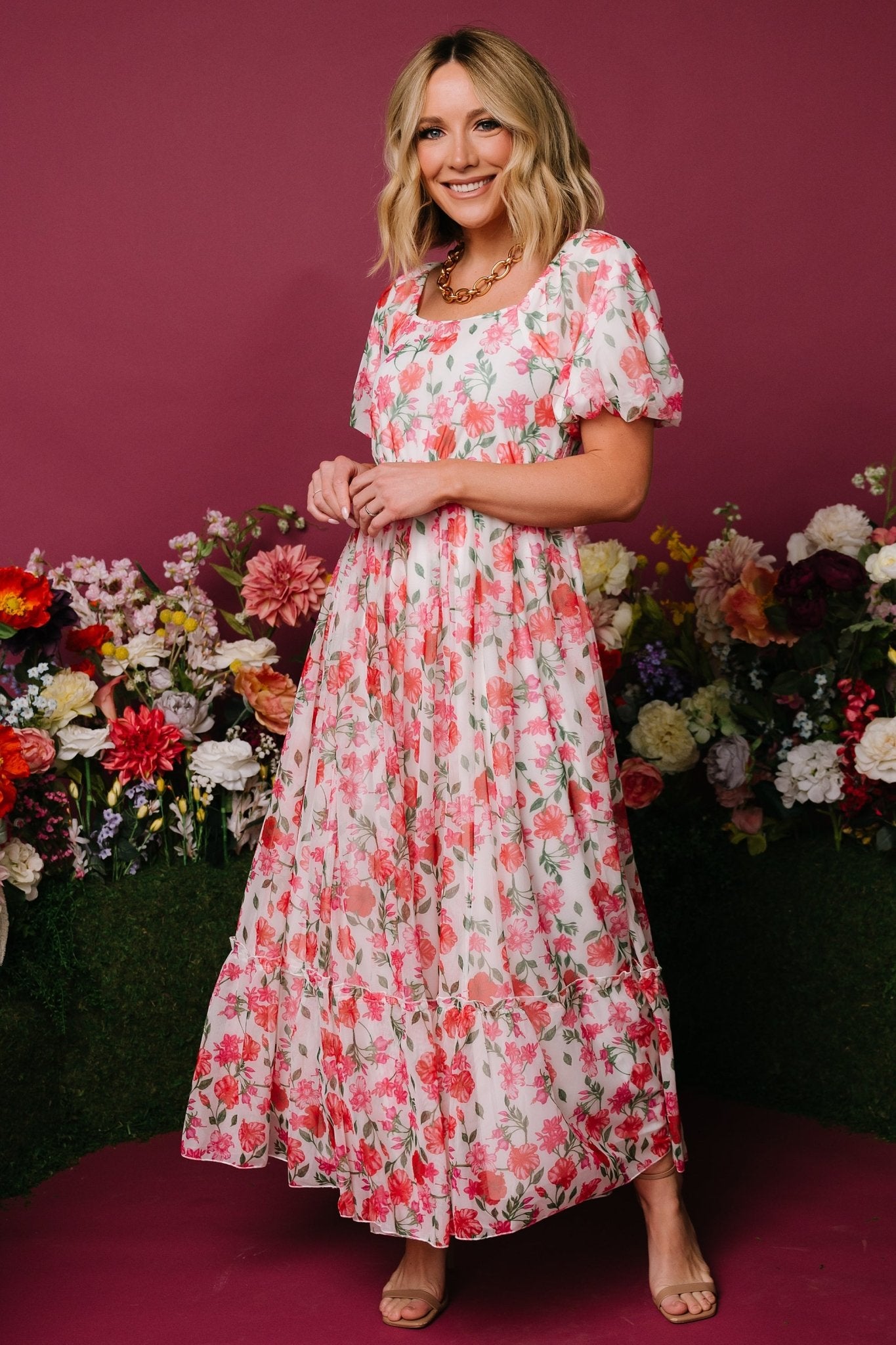 Margo Maxi Dress | Pink Multi Floral Best Place Sale Online