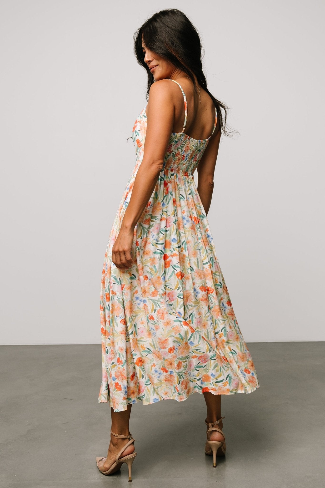 Calista Midi Dress | Multi Floral With Credit Card For Sale