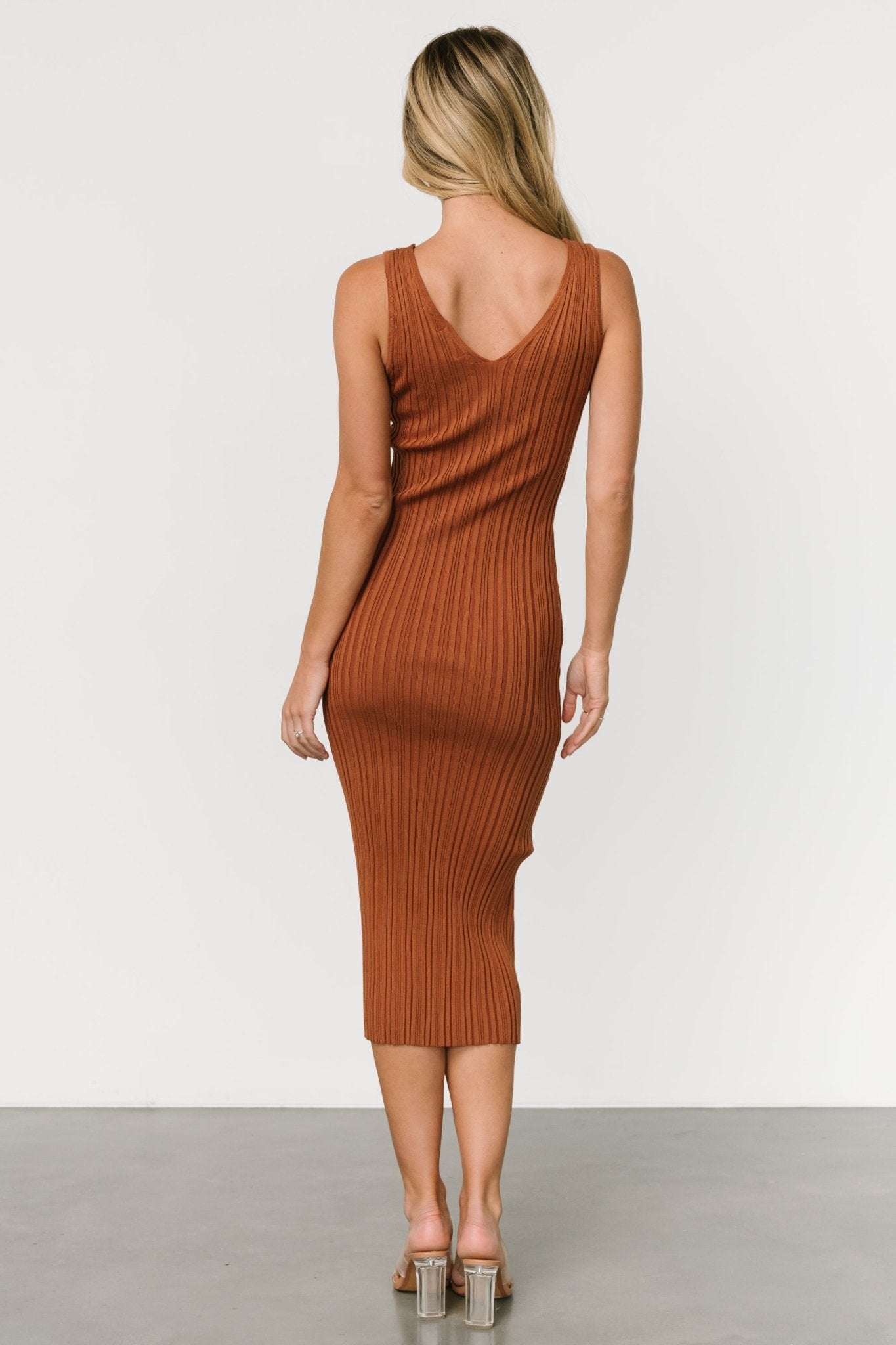 Napa V Neck Tank Dress | Copper Get To Buy