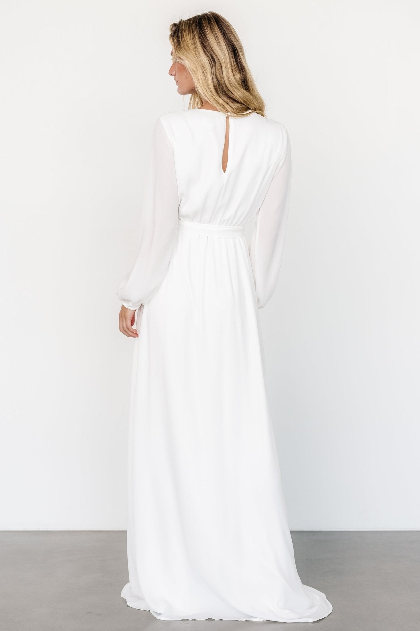 Breanne Faux Wrap Maxi Dress | Off White Discount View