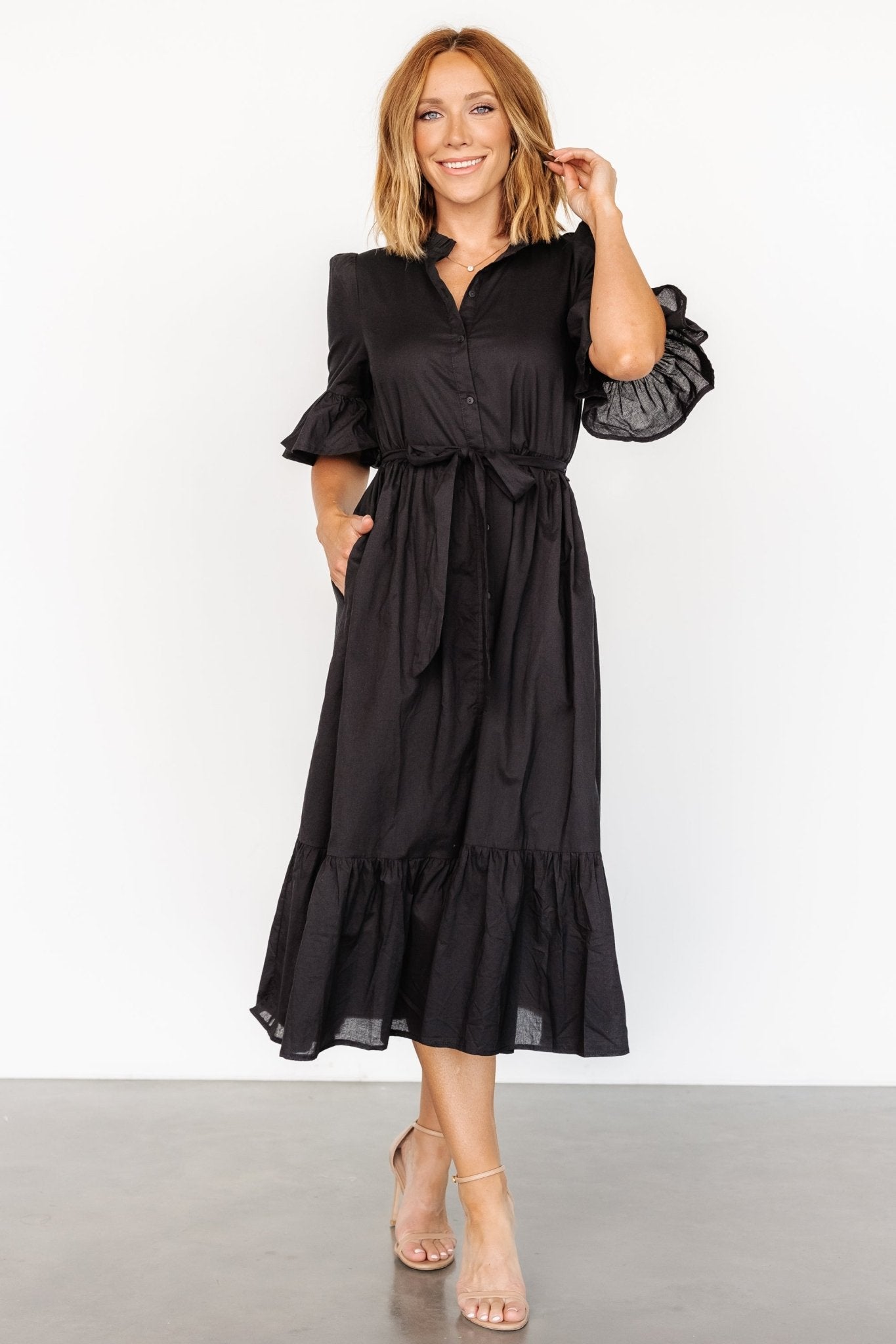 Mirielle Midi Dress | Black Discount Purchase