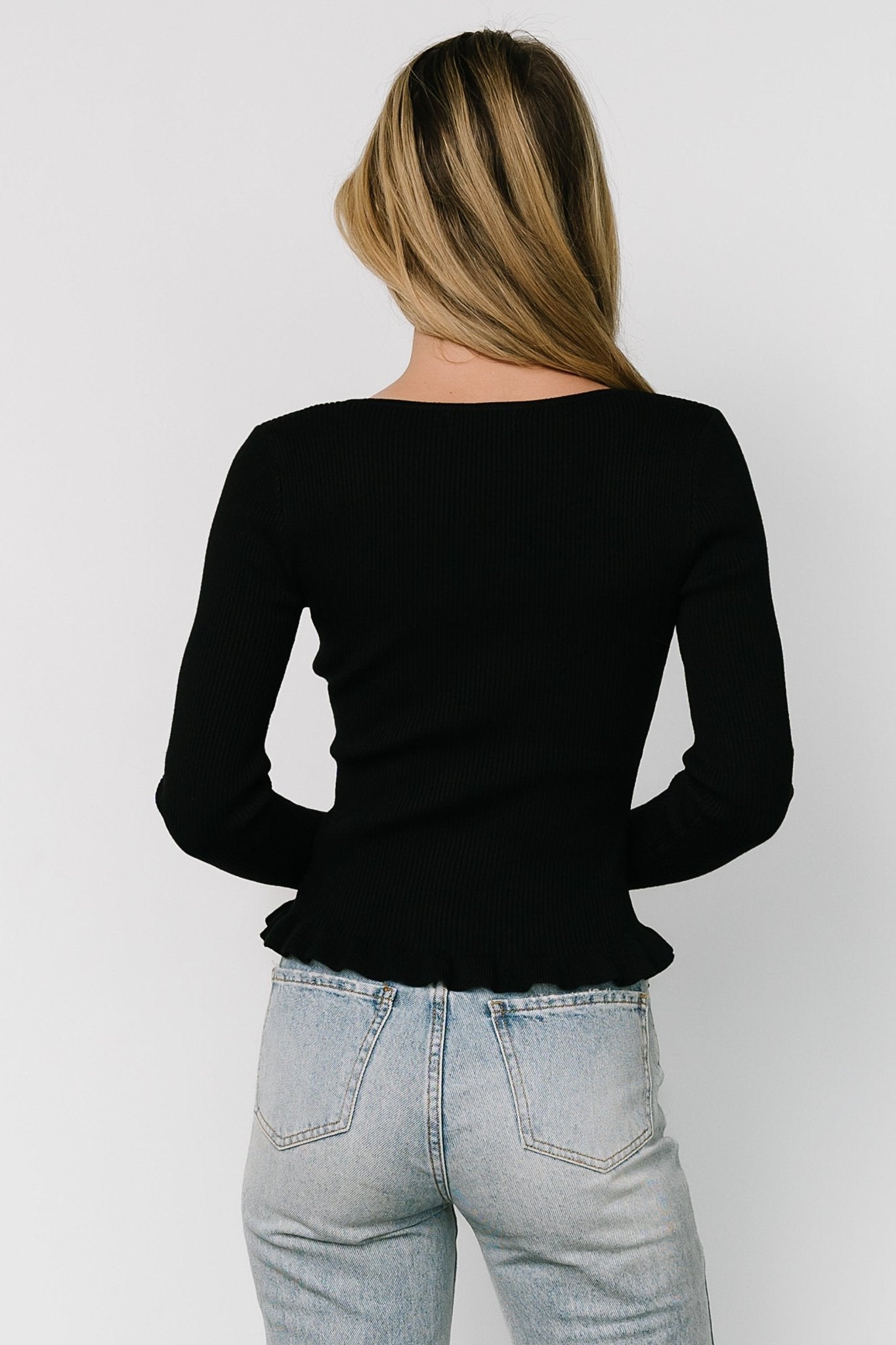 Tayla Knit Top | Black 2025 New For Sale