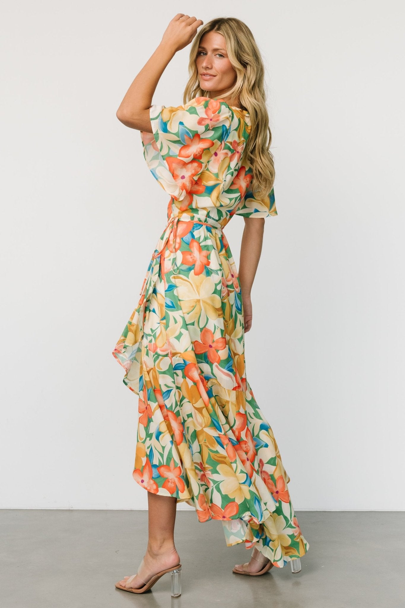 Adrianna Wrap Maxi Dress | Multi Floral Sale Best