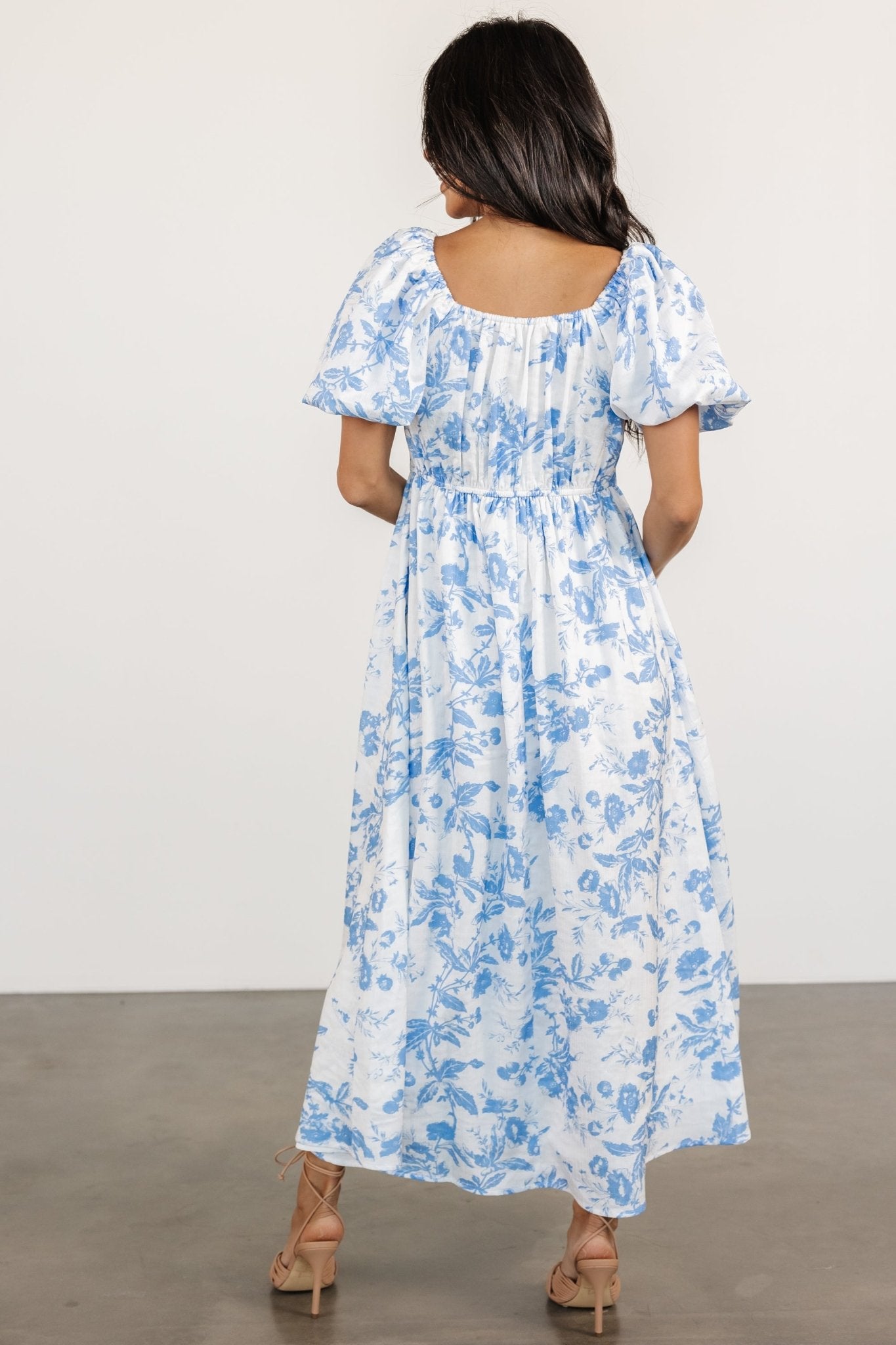 Graceland Maxi Dress | White + Blue Floral Free Shipping Fake