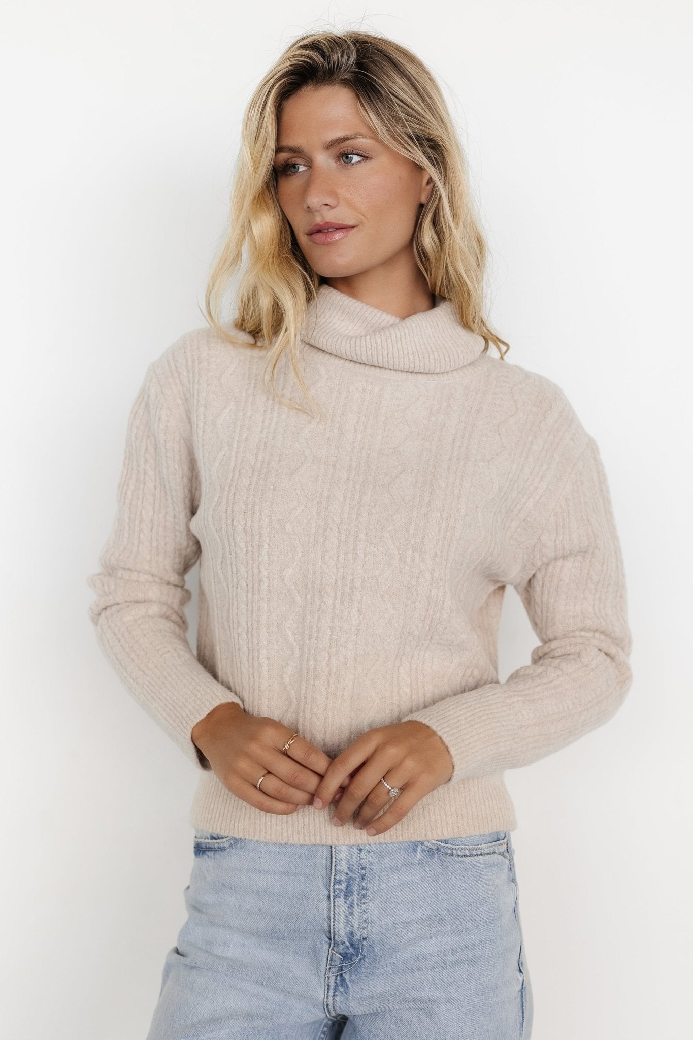 Luxembourg Sweater | Beige Wholesale Pice