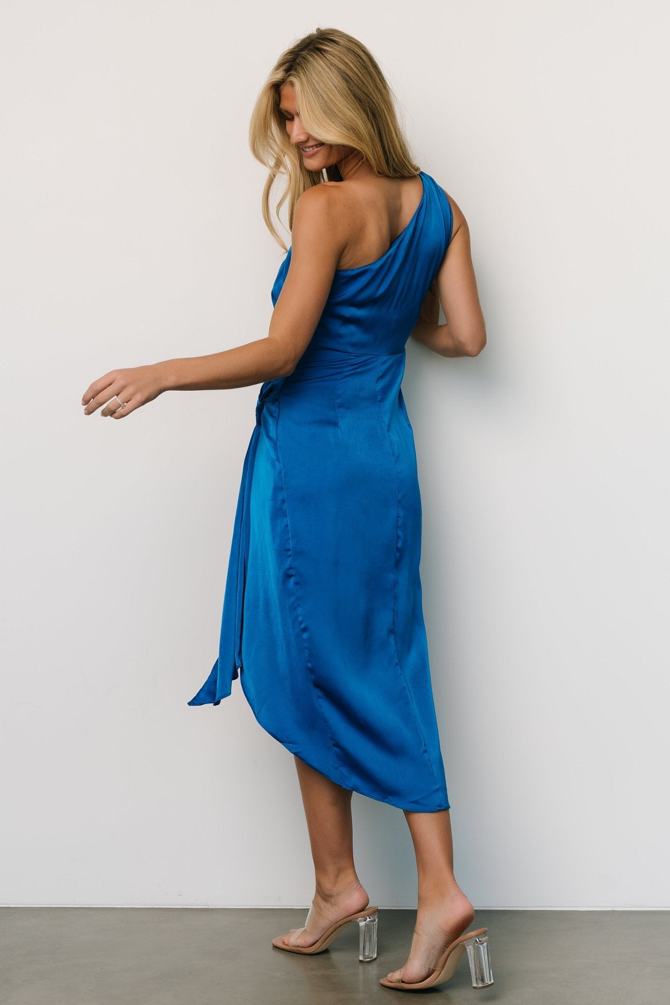 Melissa One Shoulder Midi Dress | Cobalt Pay With Visa For Sale