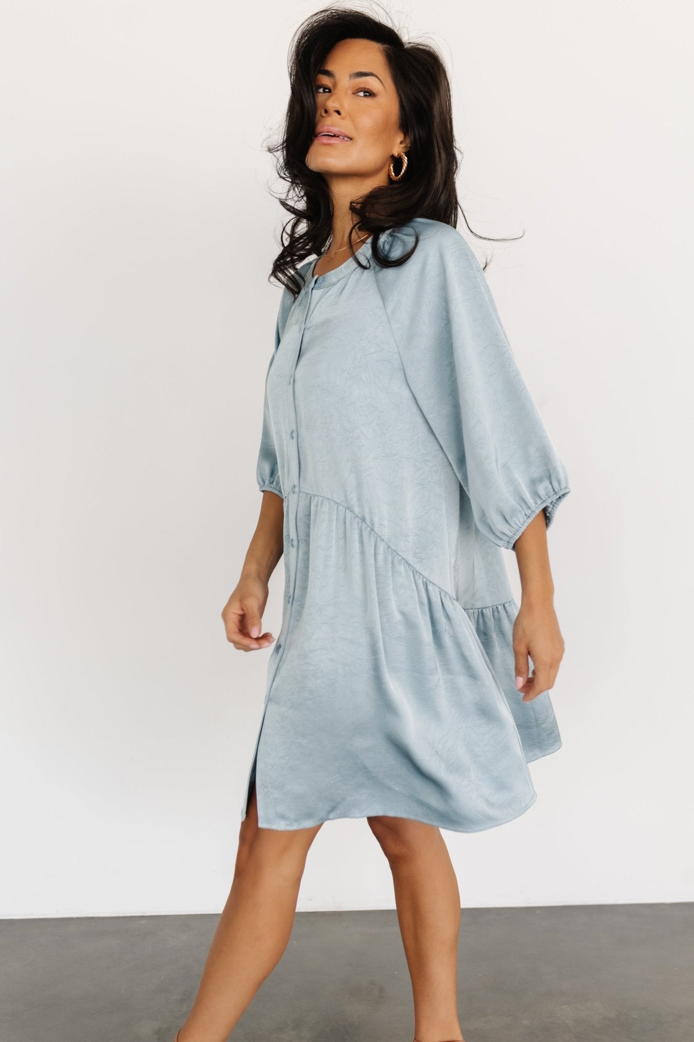 Janice Button Dress | Blue Finishline Online