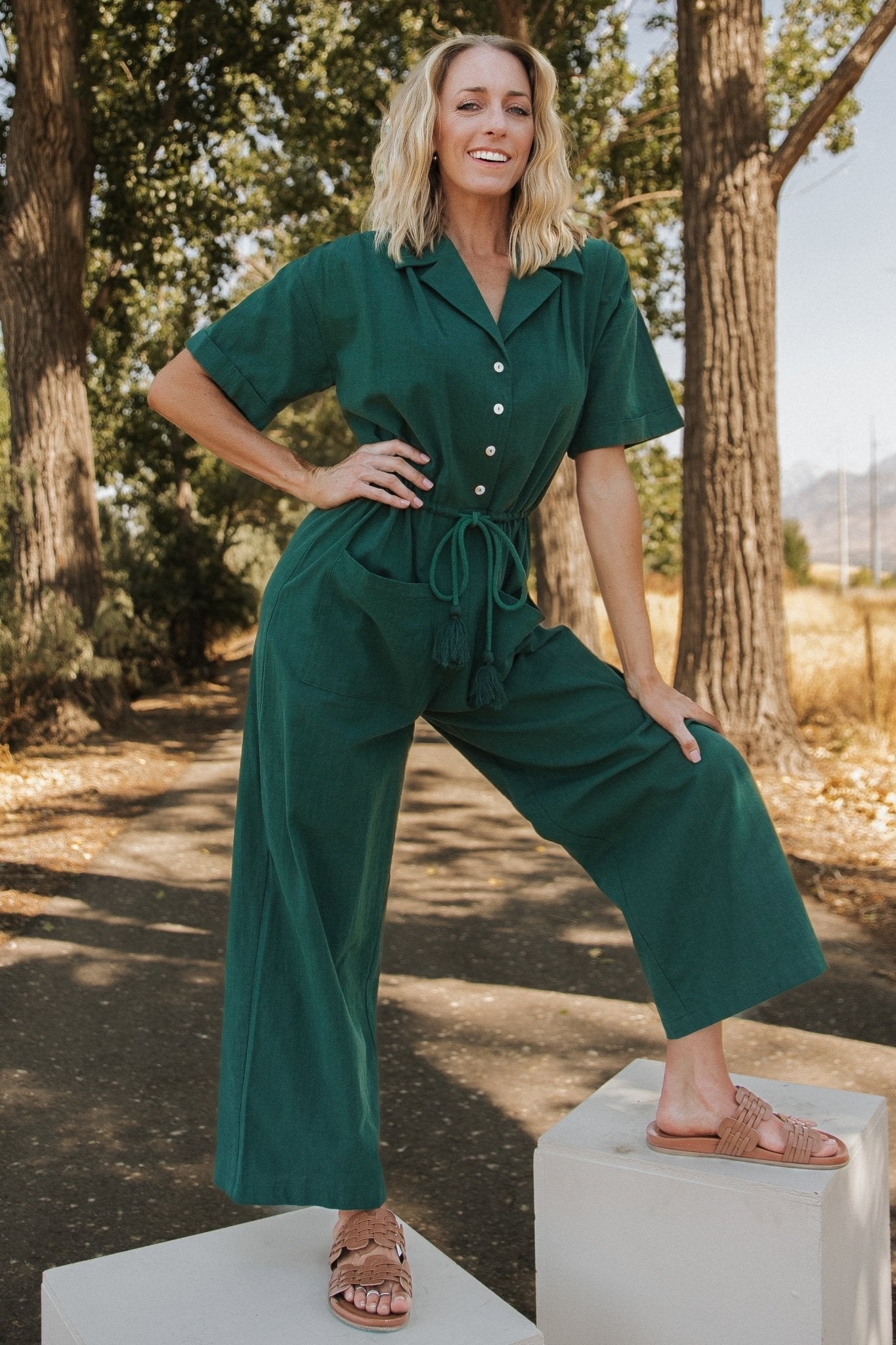 Hemming Jumpsuit | Green Many Kinds Of Online