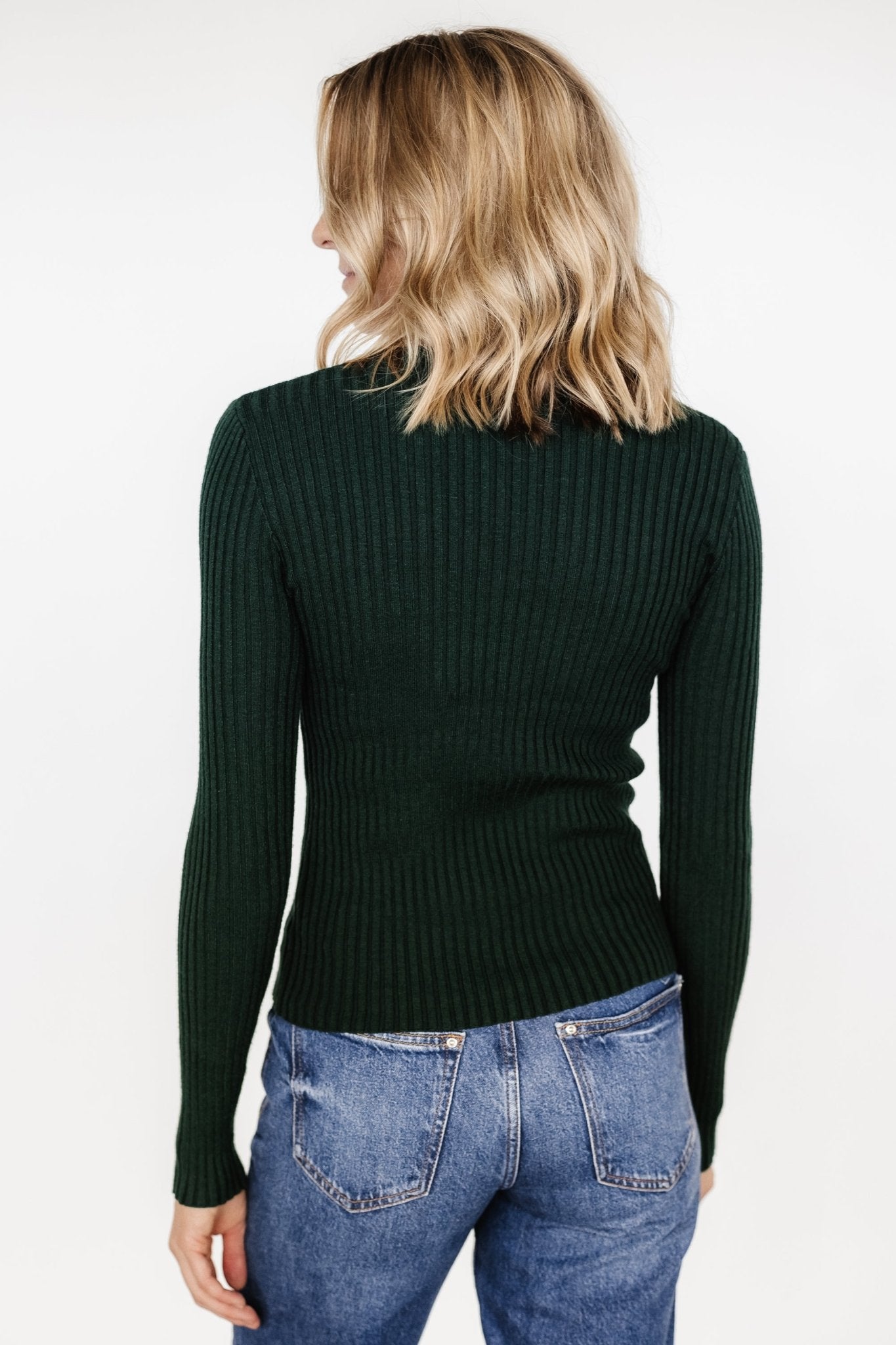 Adrian Ribbed Sweater Top | Green Best Wholesale Online