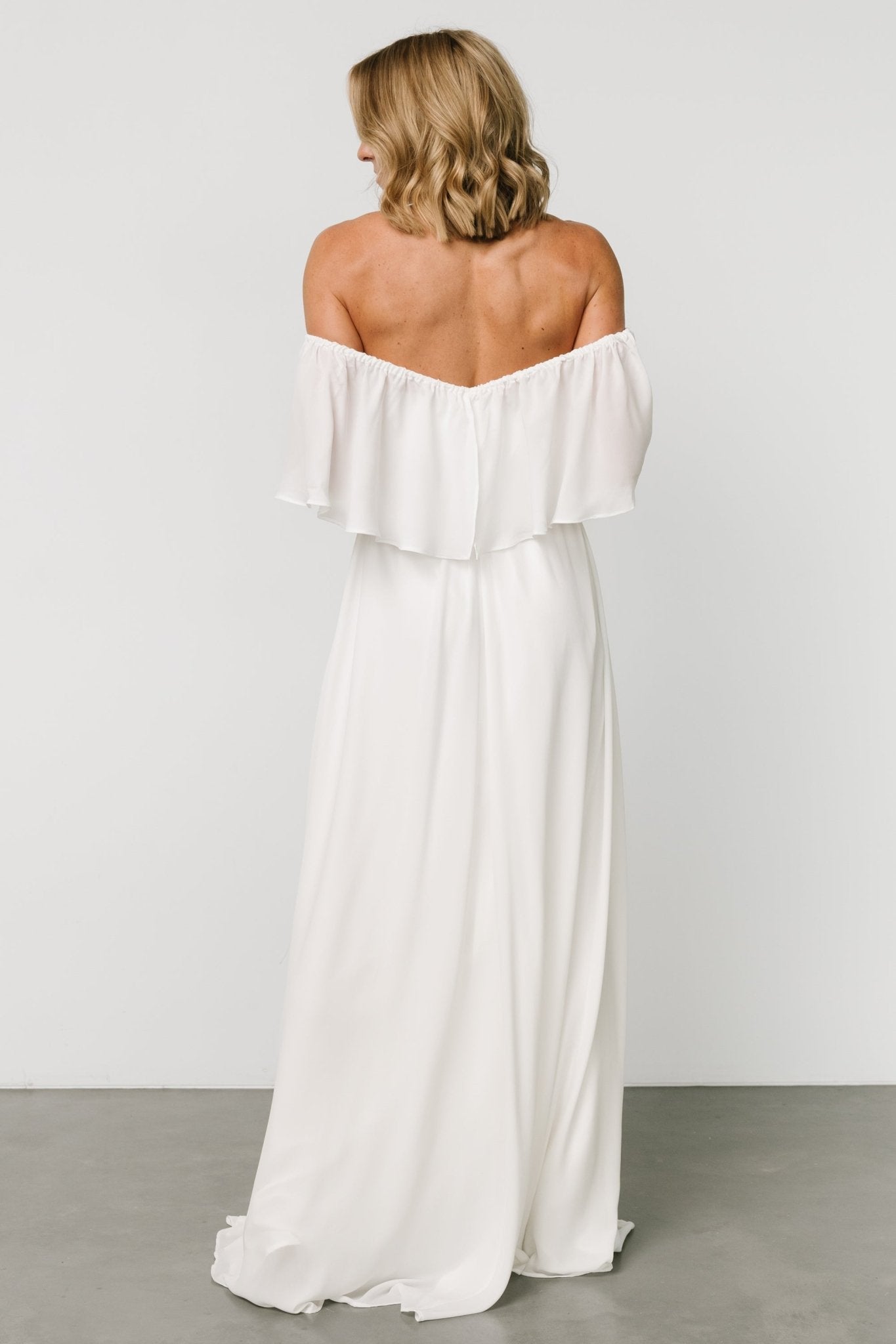 Diana Off Shoulder Maxi Dress | Off White Discount Big Sale