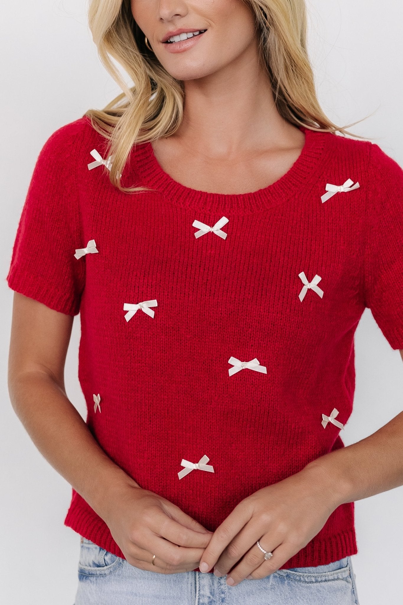 Chloe Bow Sweater | Red Outlet Release Dates