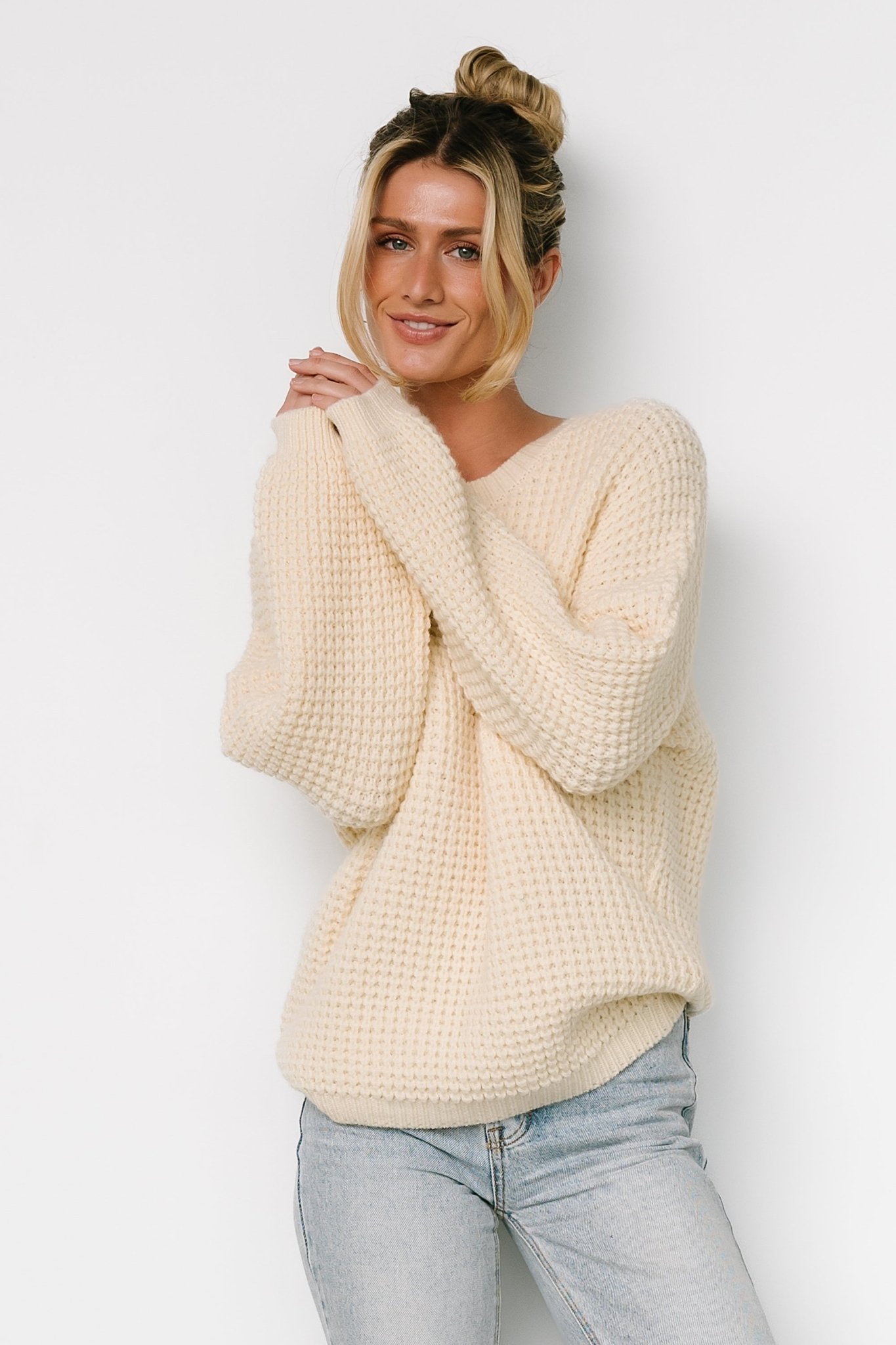 Sutherland Chunky Knit Sweater | Cream Sale Online Cheap