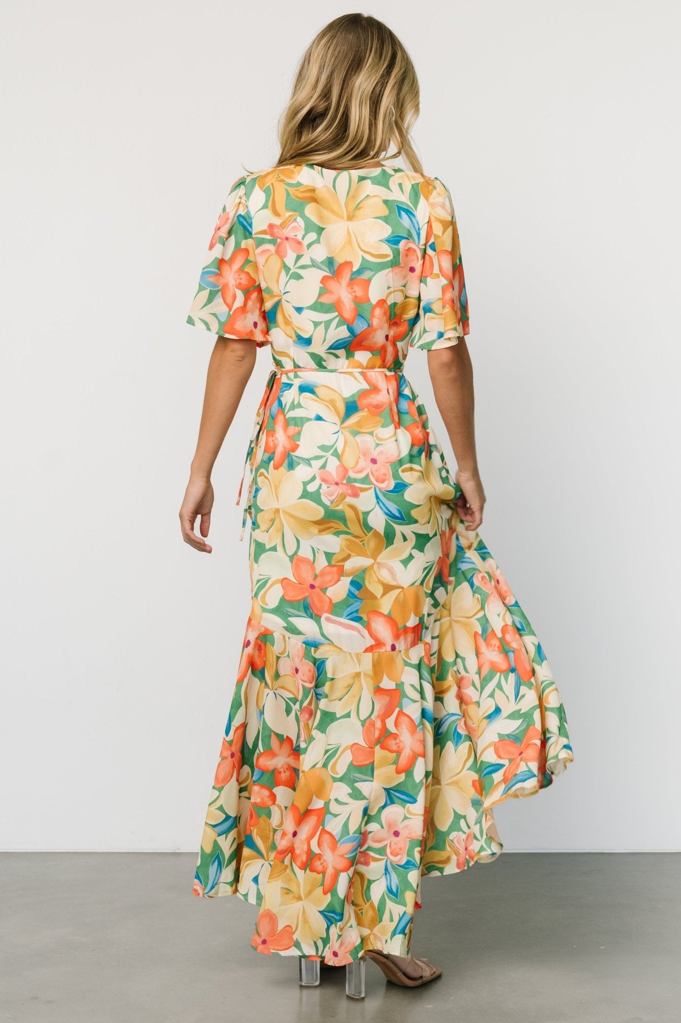 Adrianna Wrap Maxi Dress | Multi Floral Sale Best