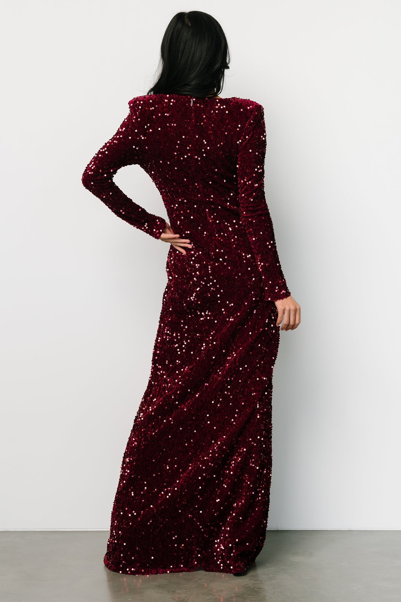 Madonna Sequin Maxi Dress | Burgundy Buy Cheap Inexpensive