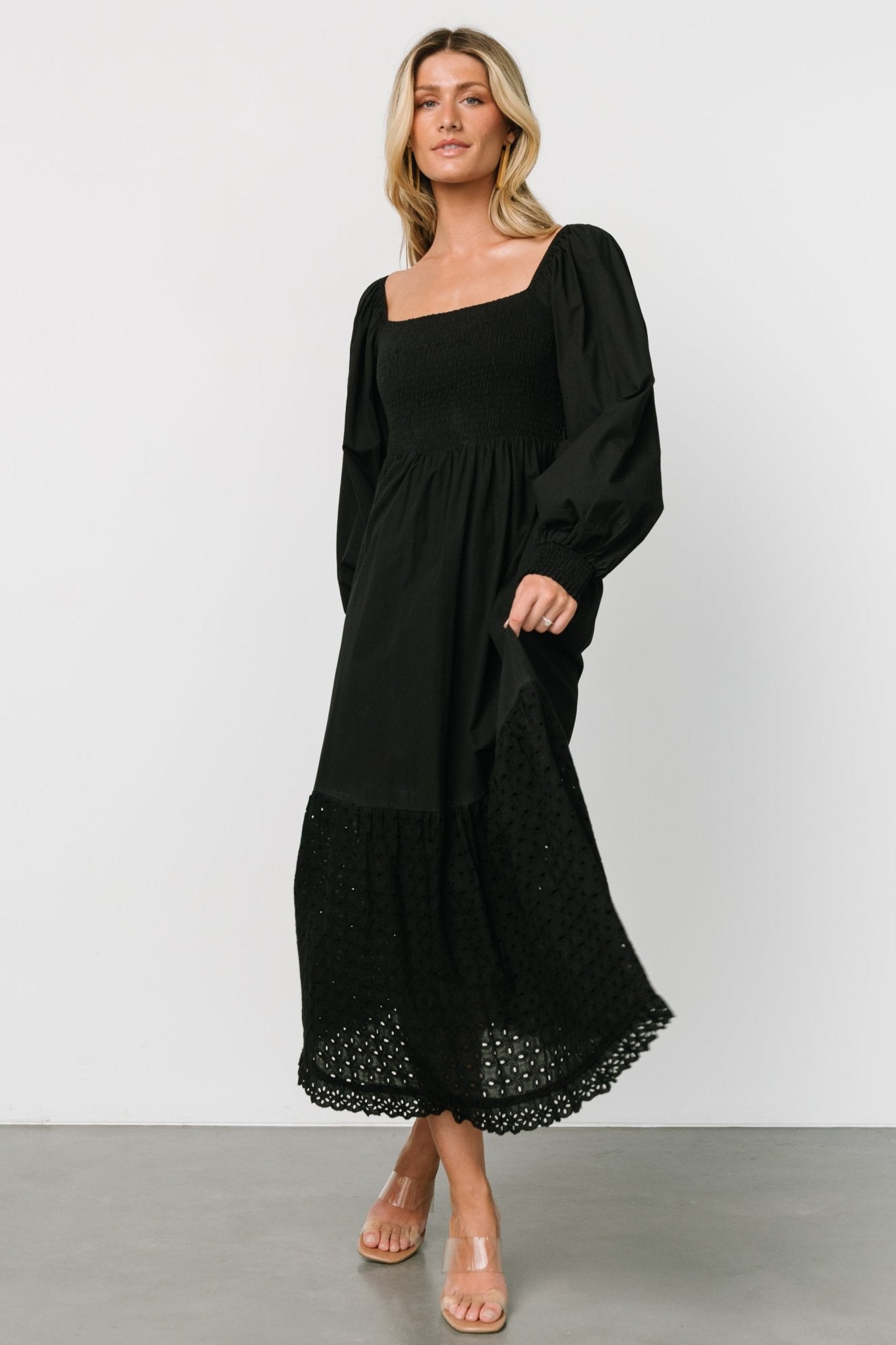 Chandler Eyelet Maxi Dress | Black Big Discount Online