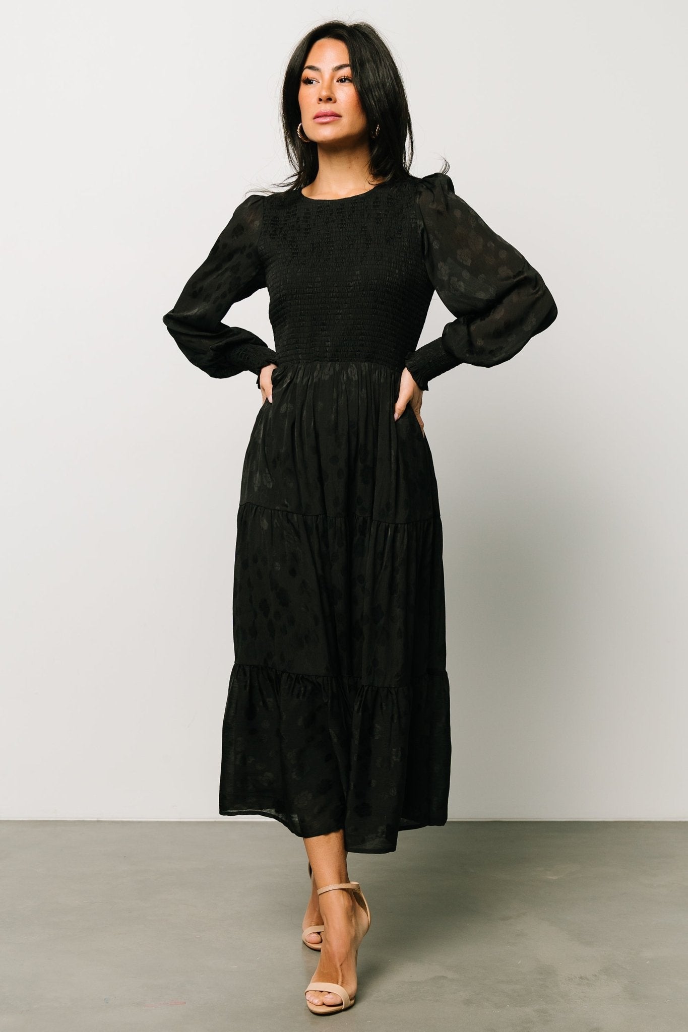 Stockholm Smocked Dress | Black Outlet Big Discount