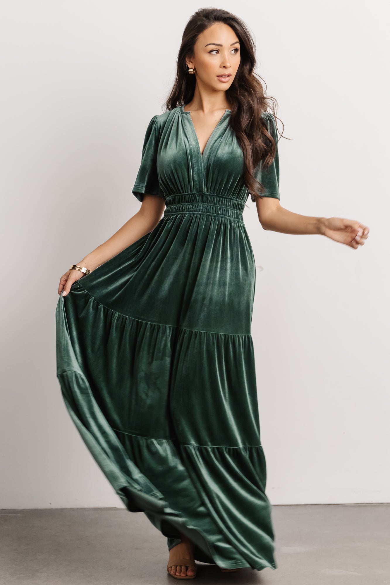 Artemis Velvet Maxi Dress | Deep Lagoon Exclusive Online