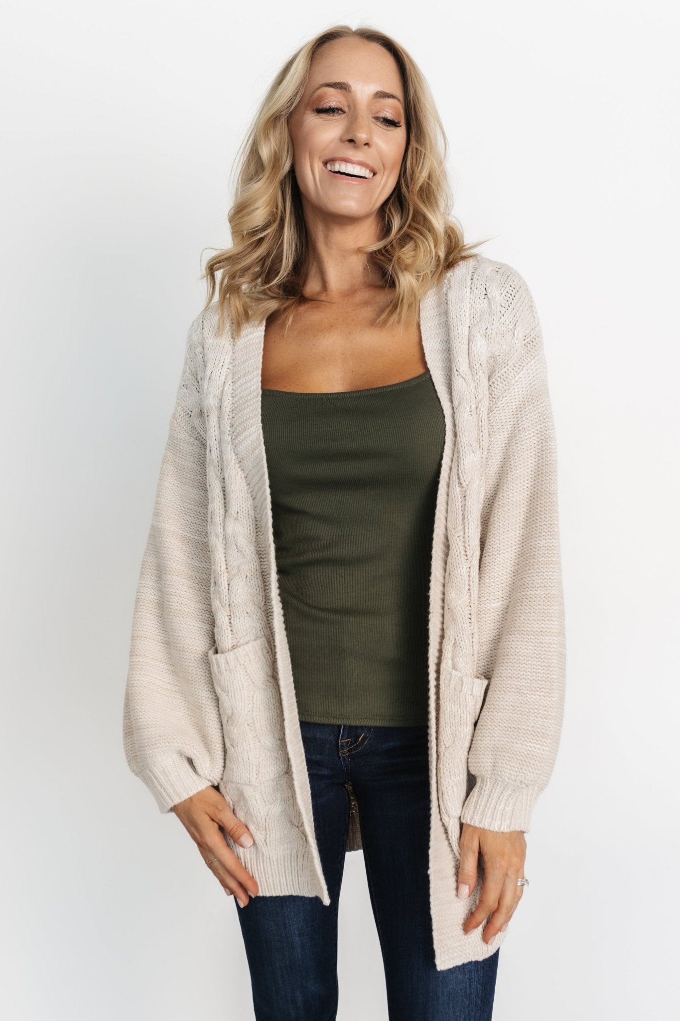 Spencer Chunky Knit Cardigan | Oatmeal Recommend Cheap Pice