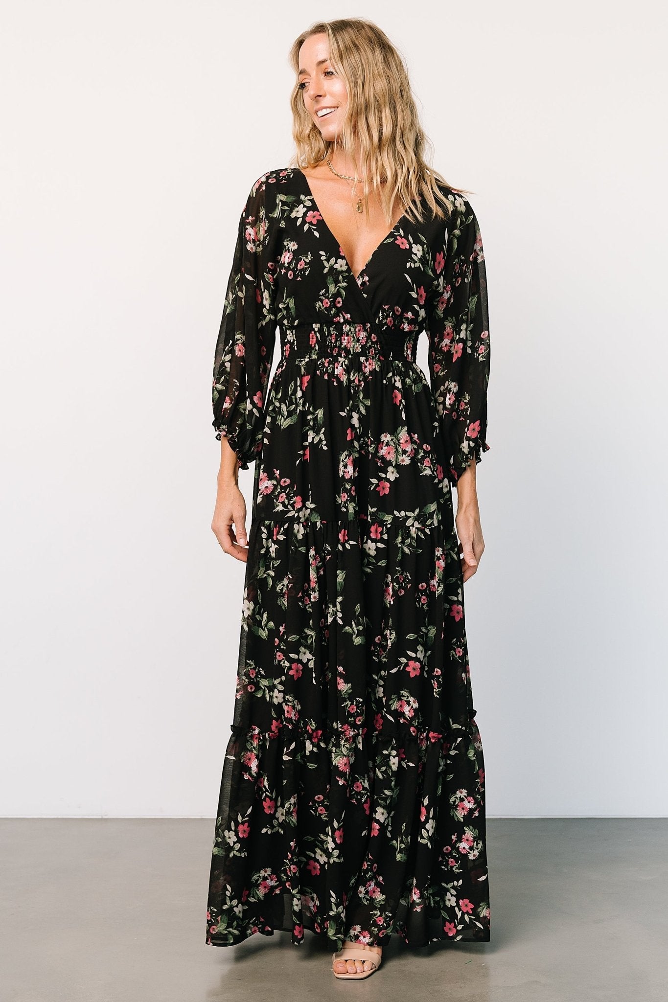 Sawyer Tiered Maxi Dress | Black + Berry Discount For Nice