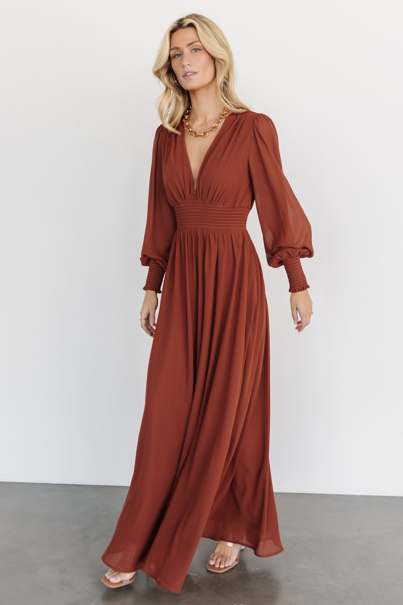 Olivia Maxi Dress | Cinnamon Clearance 2025