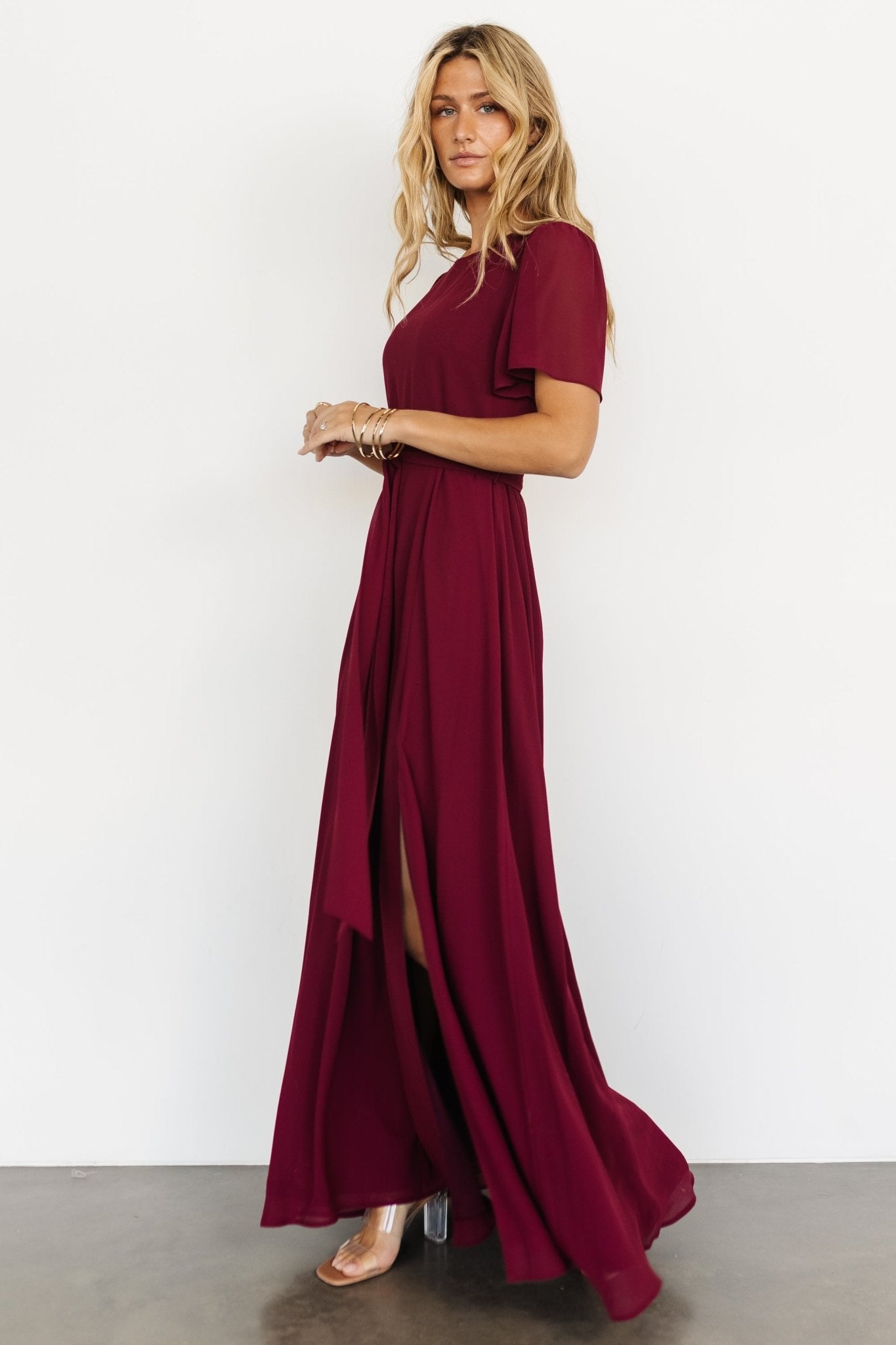 Naomi Short Sleeve Maxi Dress | Mulberry Clearance Great Deals