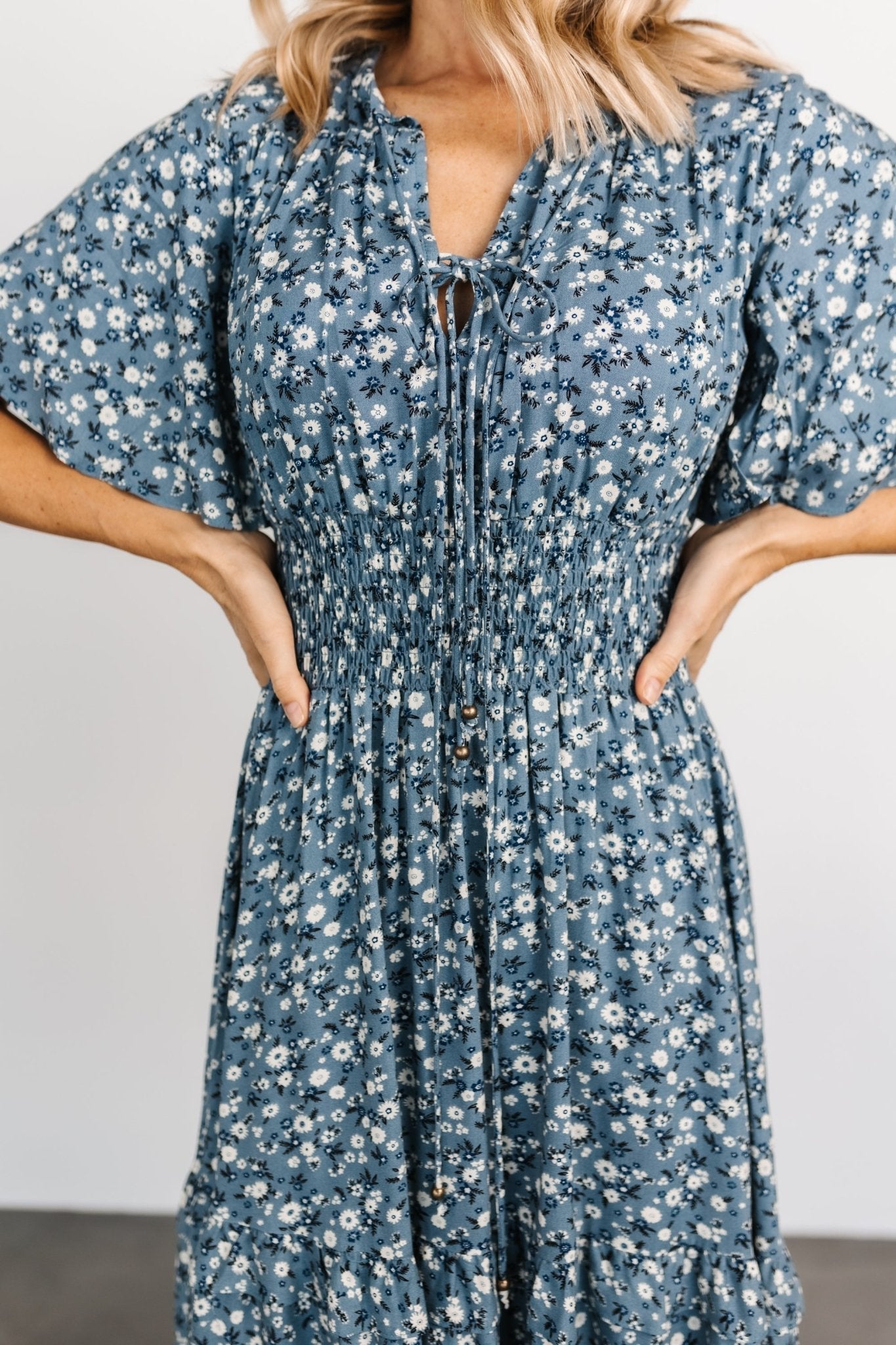 Spell Boho Midi Dress | Blue Floral Online Online Cheap Online