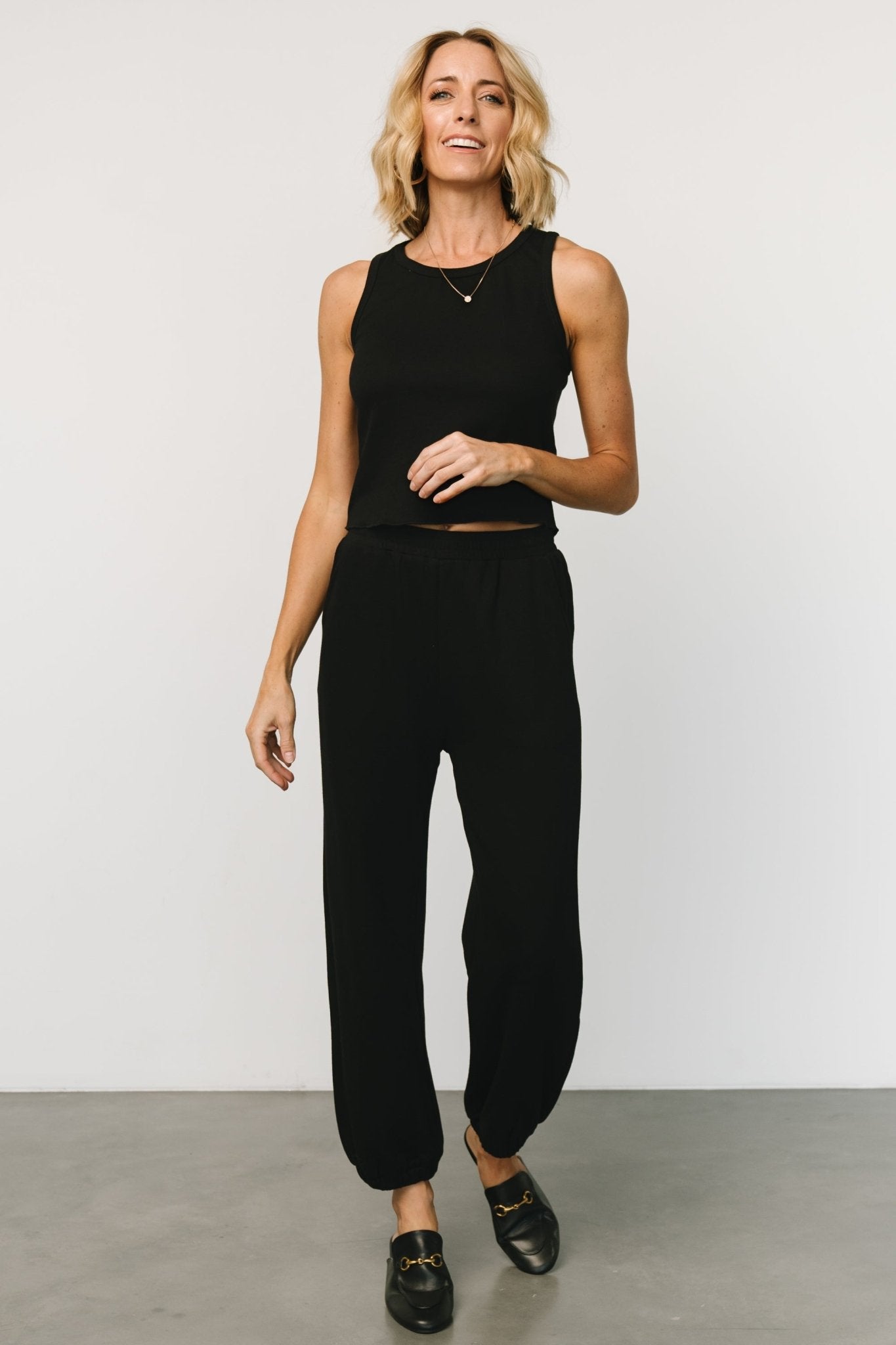 Kellen Tank + Jogger Set | Black Cheap Sale 2025 Newest