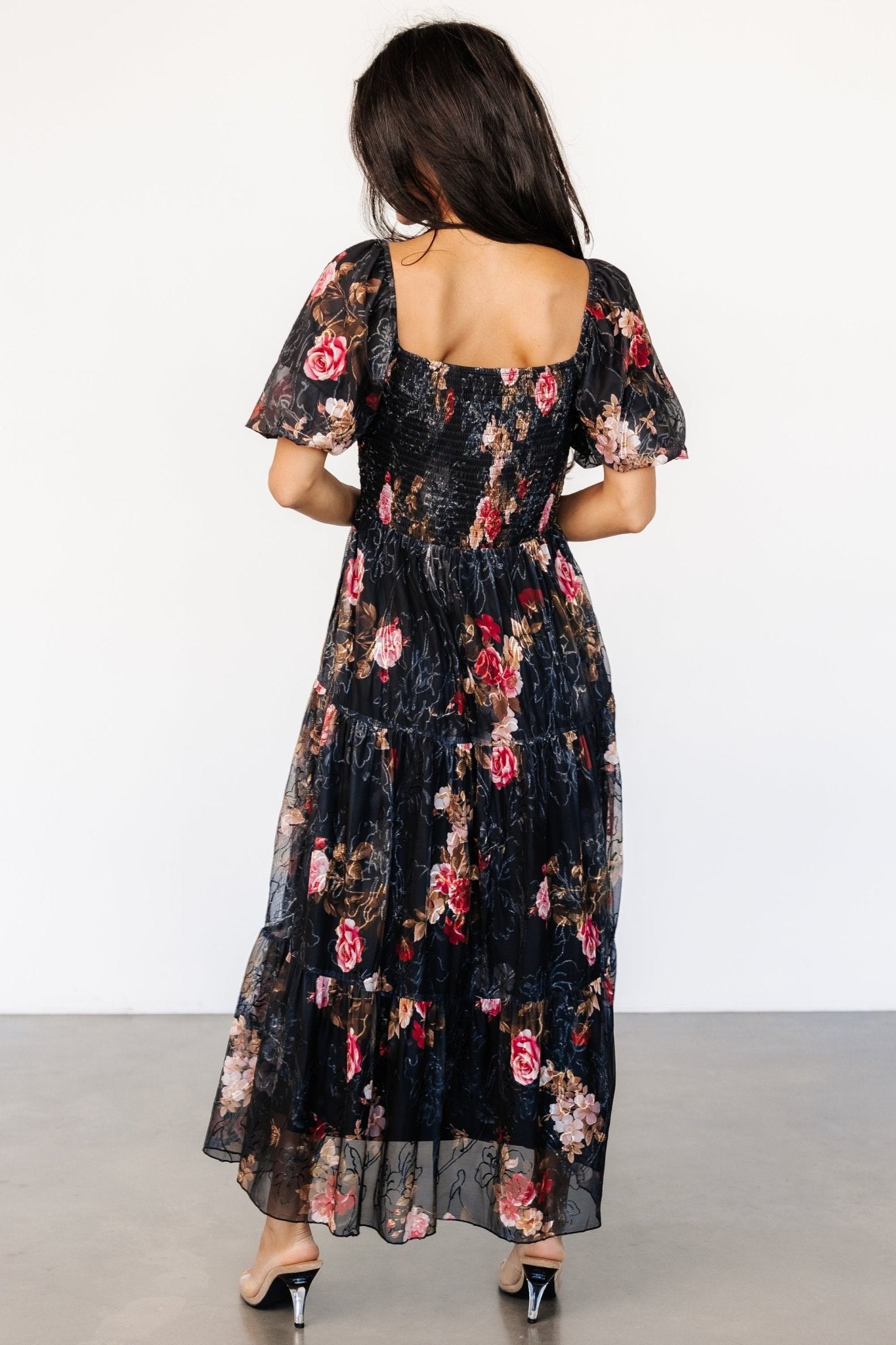 Annabeth Midi Dress | Black Floral Sale Footlocker Finishline