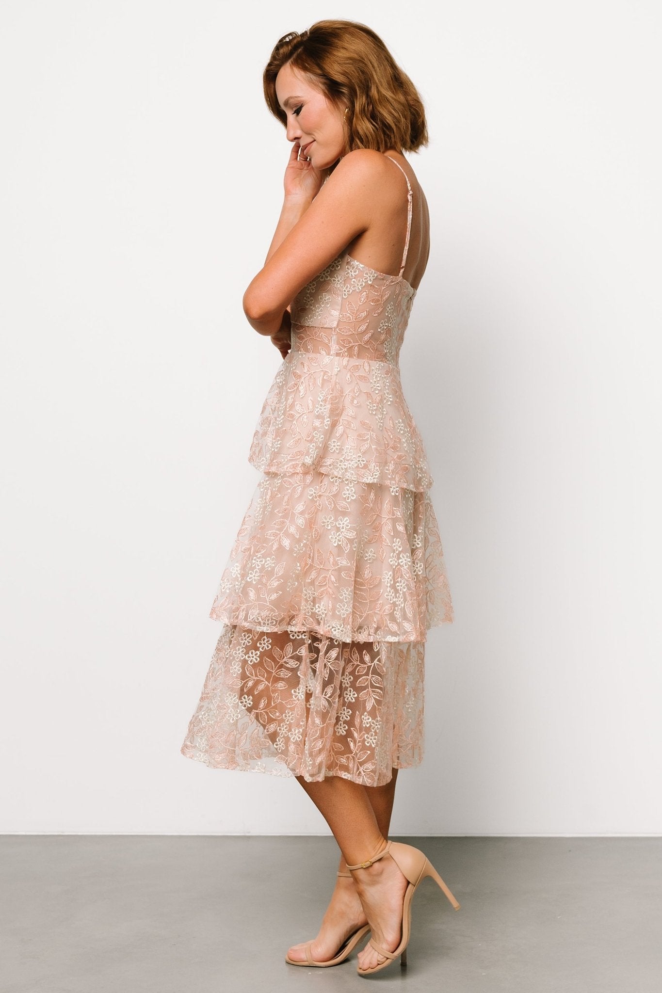 Georgiana Embroidered Midi Dress | Nude + Rose Get Authentic