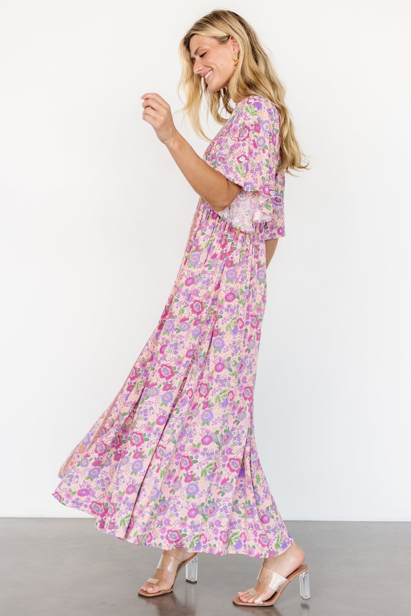 Elissa Maxi Dress | Pink Multi Floral Fashionable Sale Online