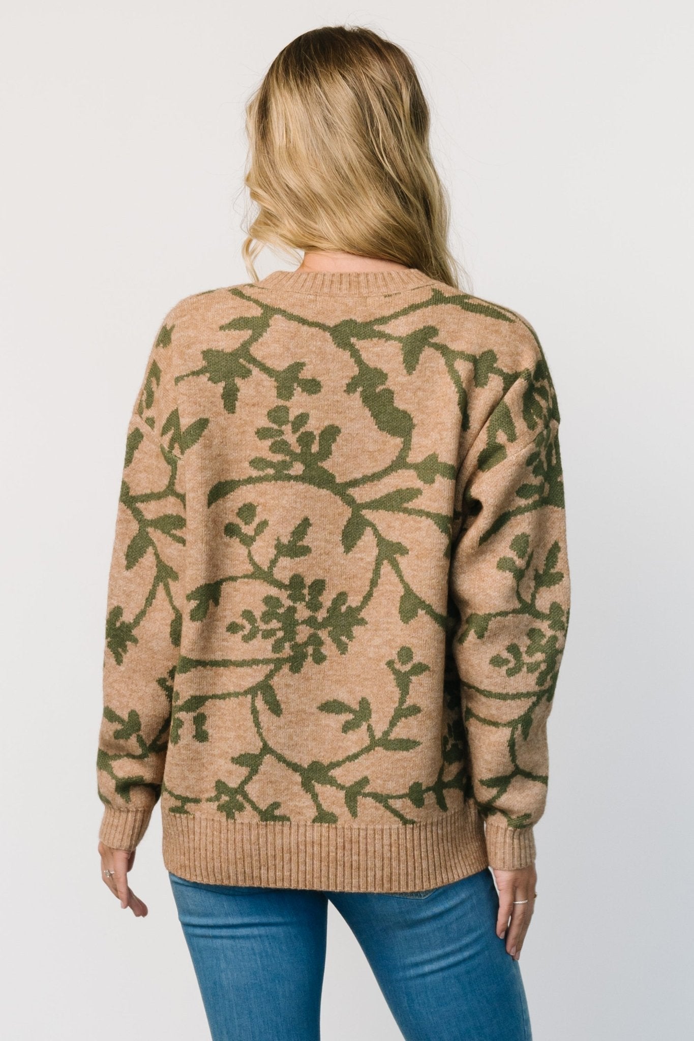 Hallstatt Sweater | Camel + Green Print Footlocker Pictures Sale Online