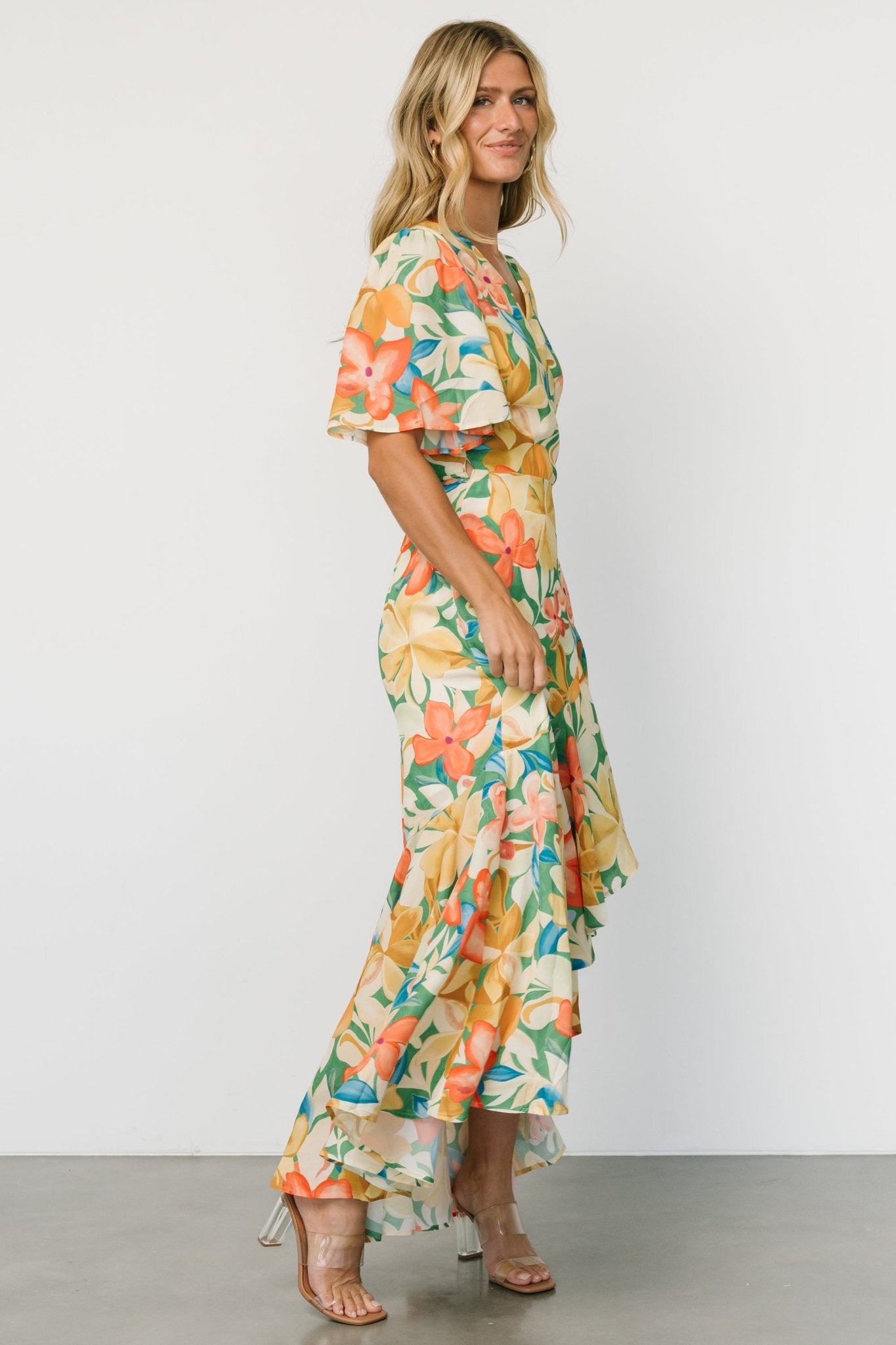 Adrianna Wrap Maxi Dress | Multi Floral Sale Best