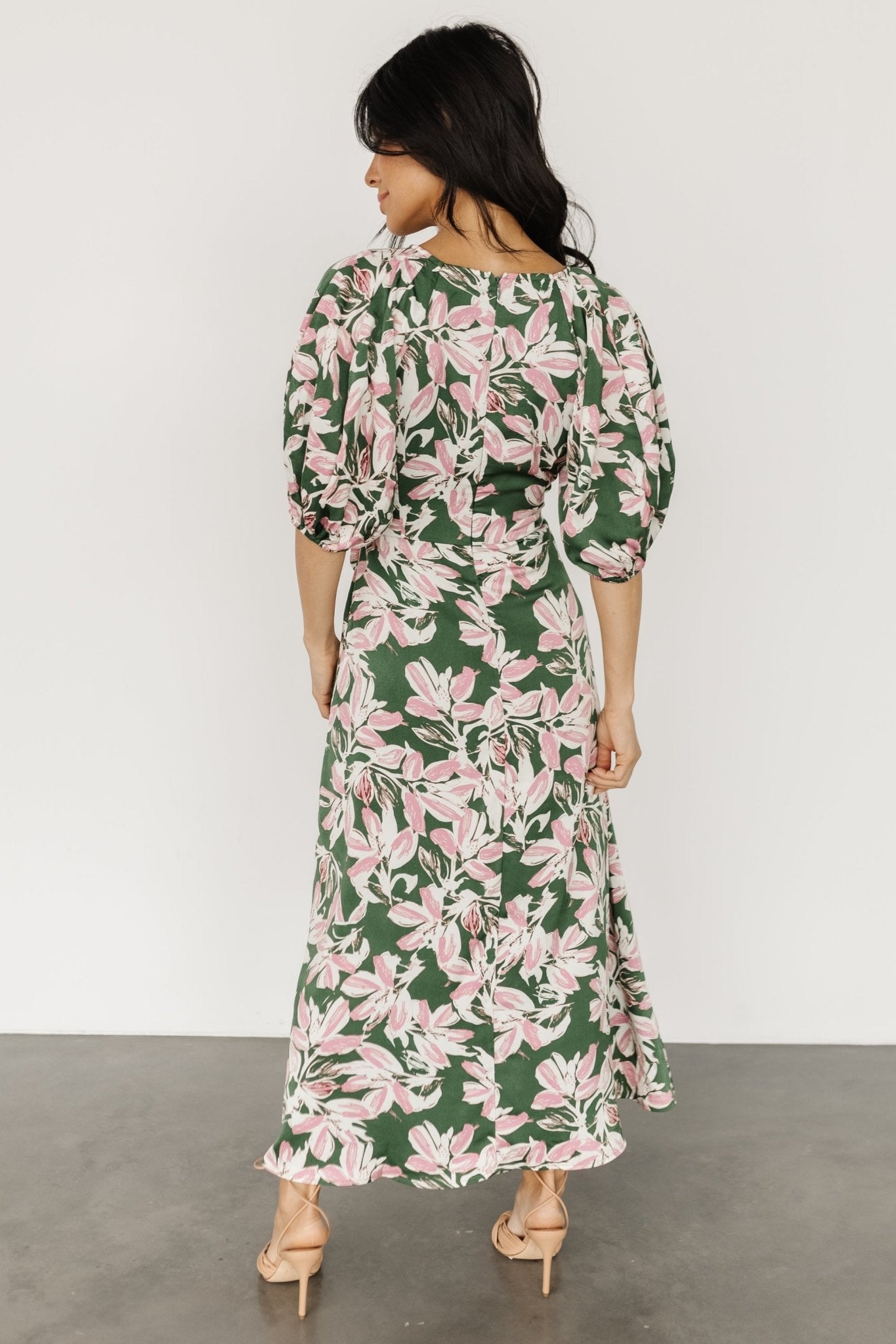 Tucson Midi Dress | Green + Pink Original Cheap Pice