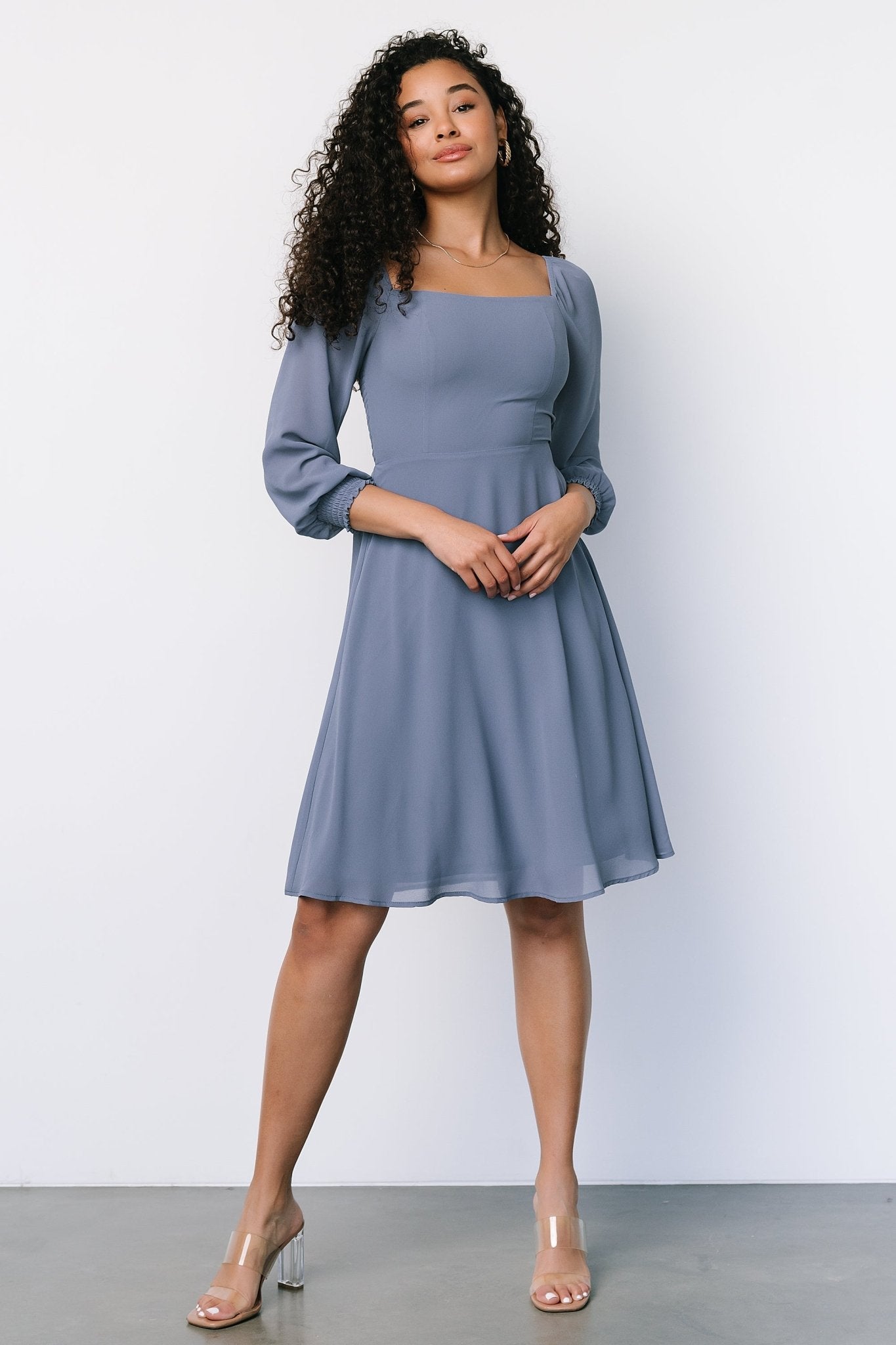 Elise Short Dress | Whisper Blue Cheap Low Cost