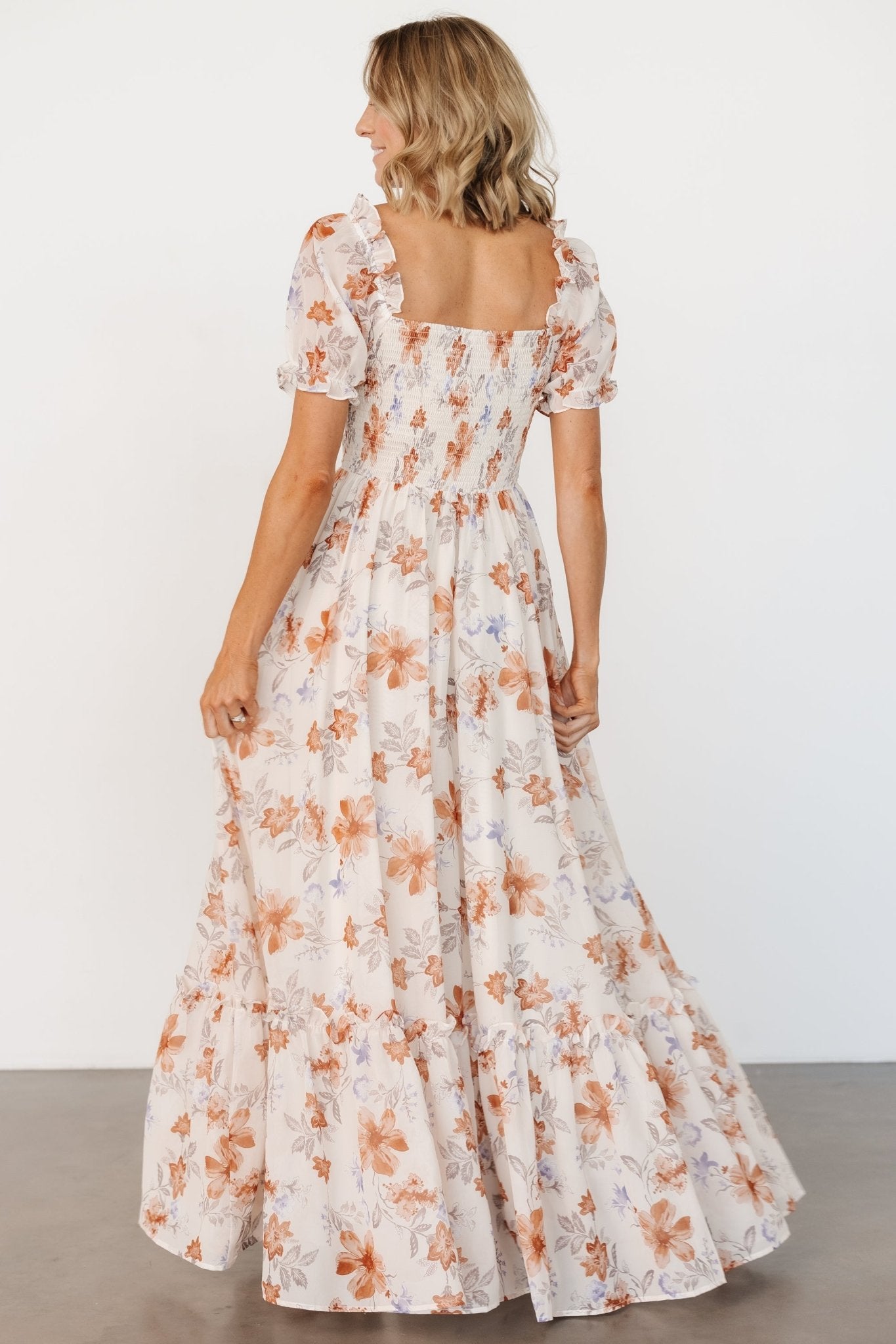 Aberdeen Sweetheart Maxi Dress | Cream Floral Cheap Sale Huge Surprise