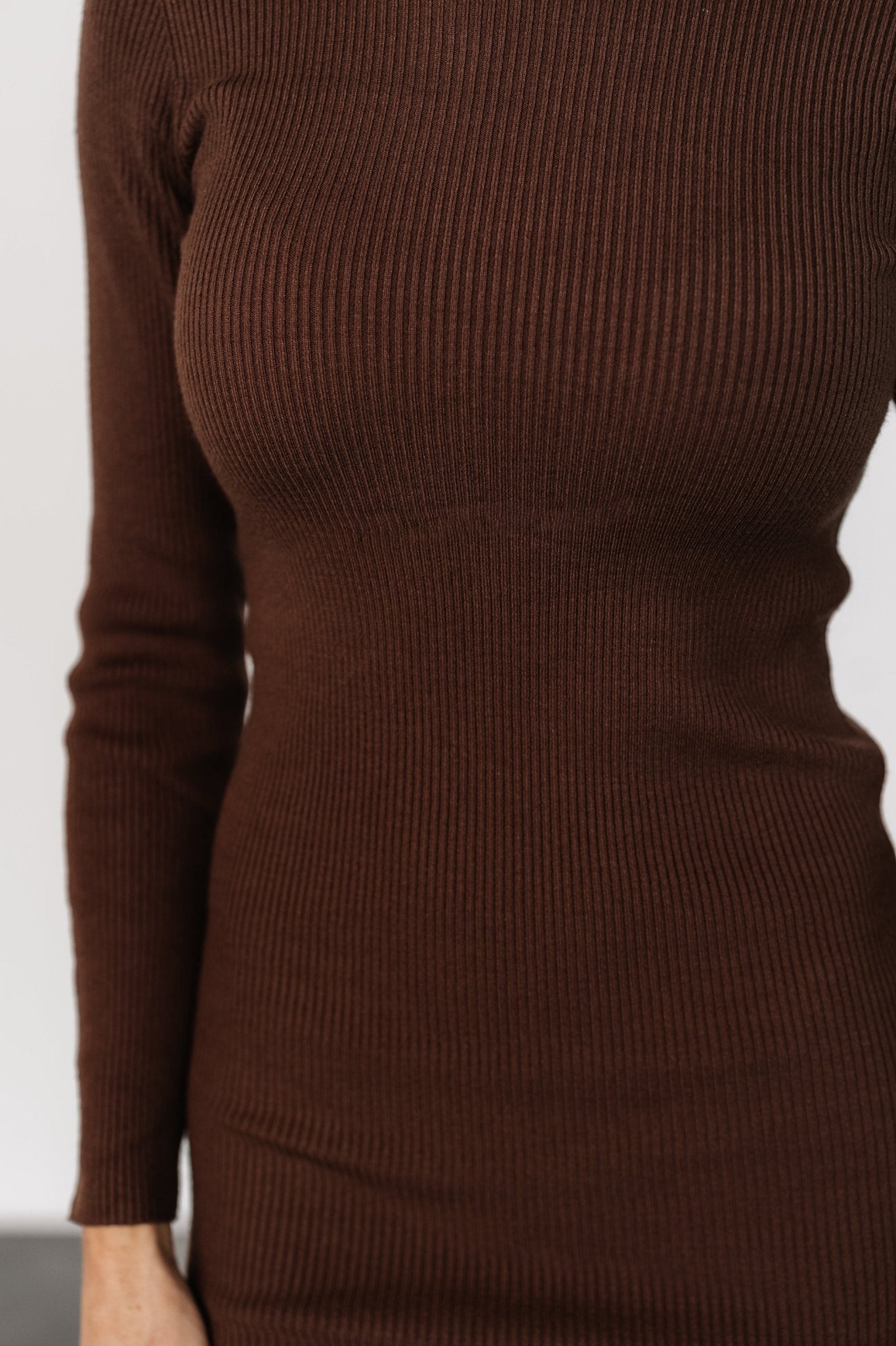 Knightsbridge Ribbed Sweater Midi Dress | Brown Clearance Extremely