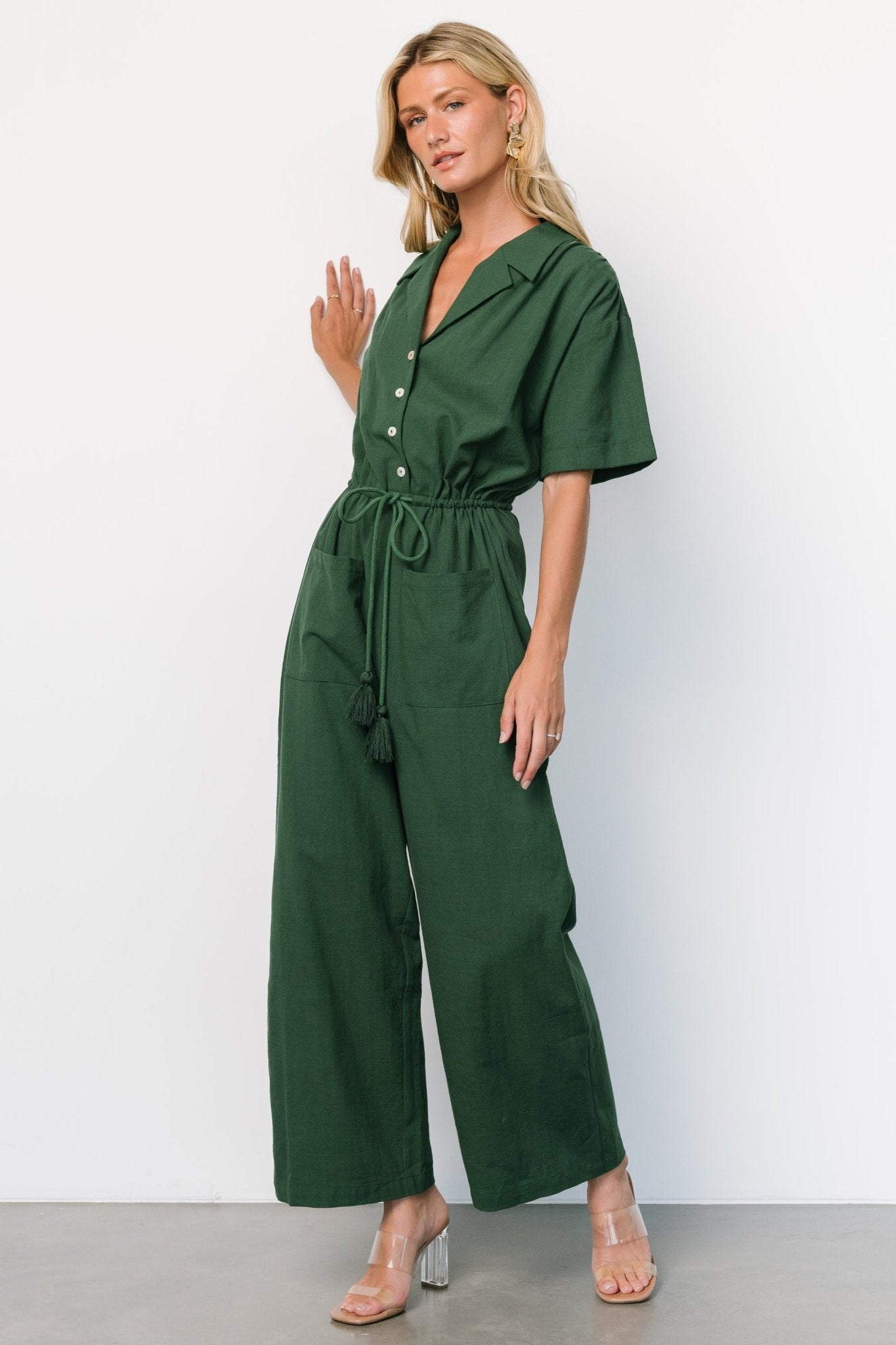 Hemming Jumpsuit | Green Many Kinds Of Online