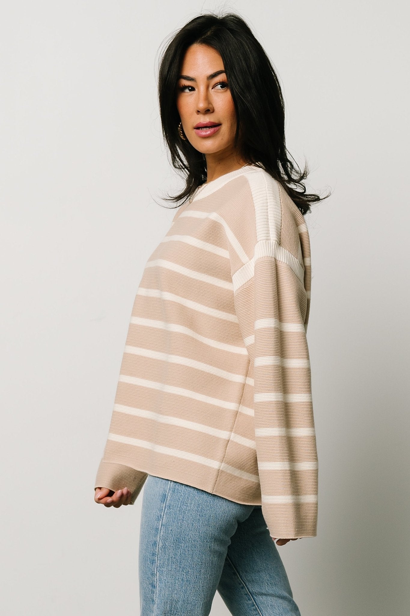 Conway Striped Sweater | Natural Buy Cheap Tumblr