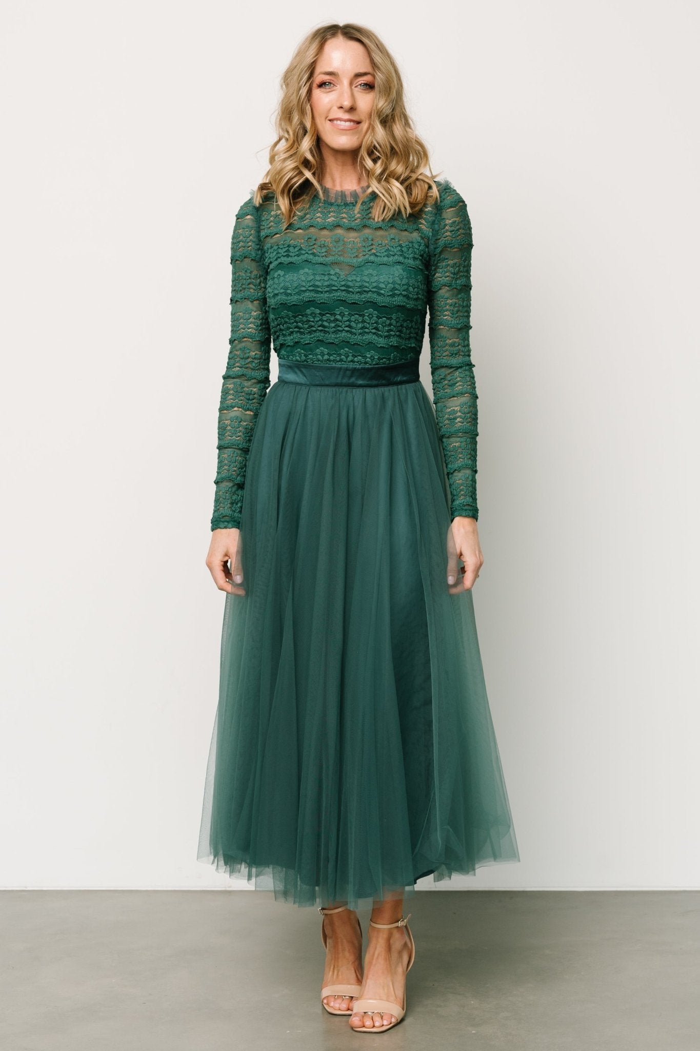 Lonnie Tulle Dress | Emerald Discount Free Shipping