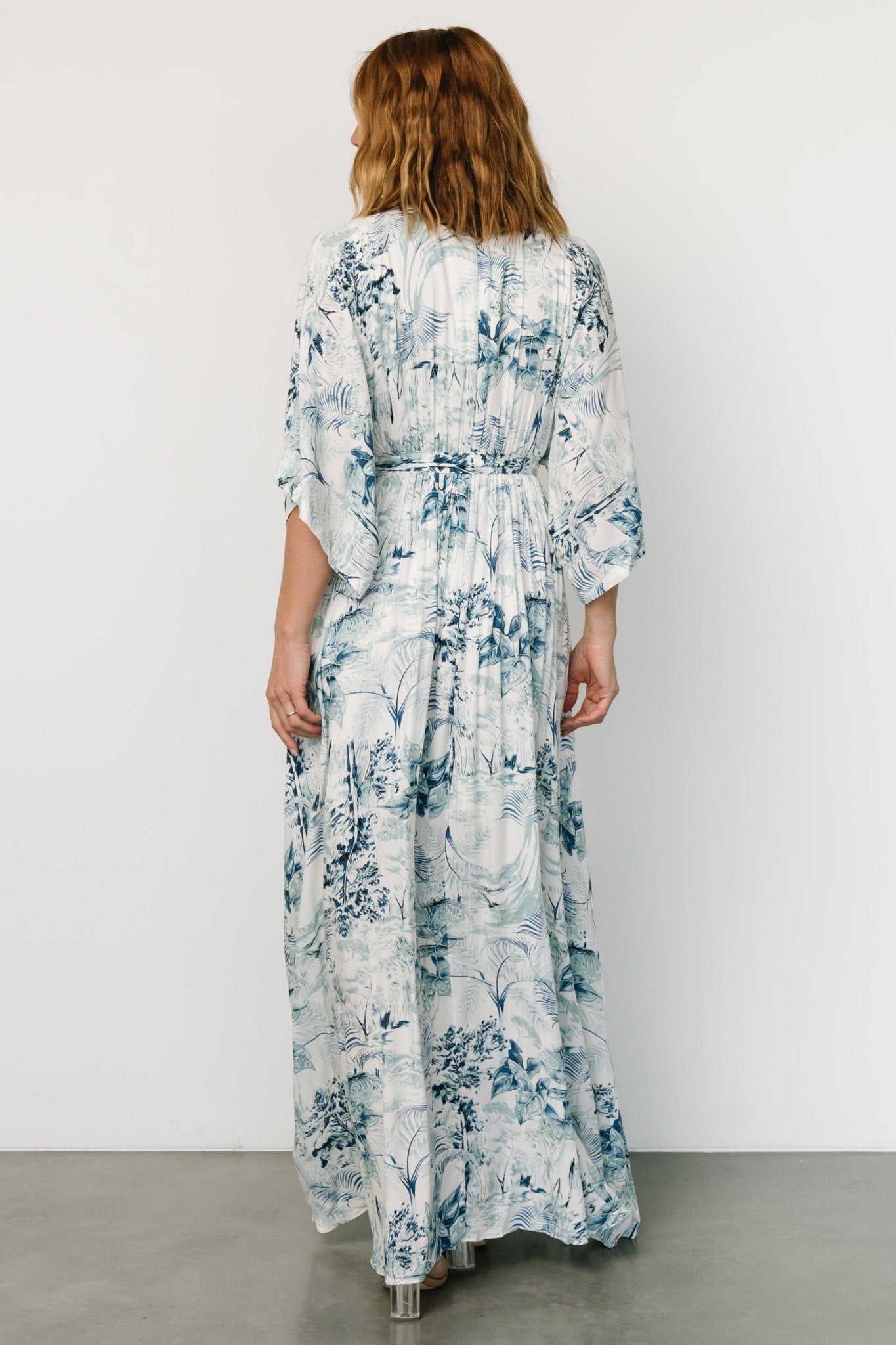 Kalea Maxi Dress | Blue + White Free Shipping Fast Delivery